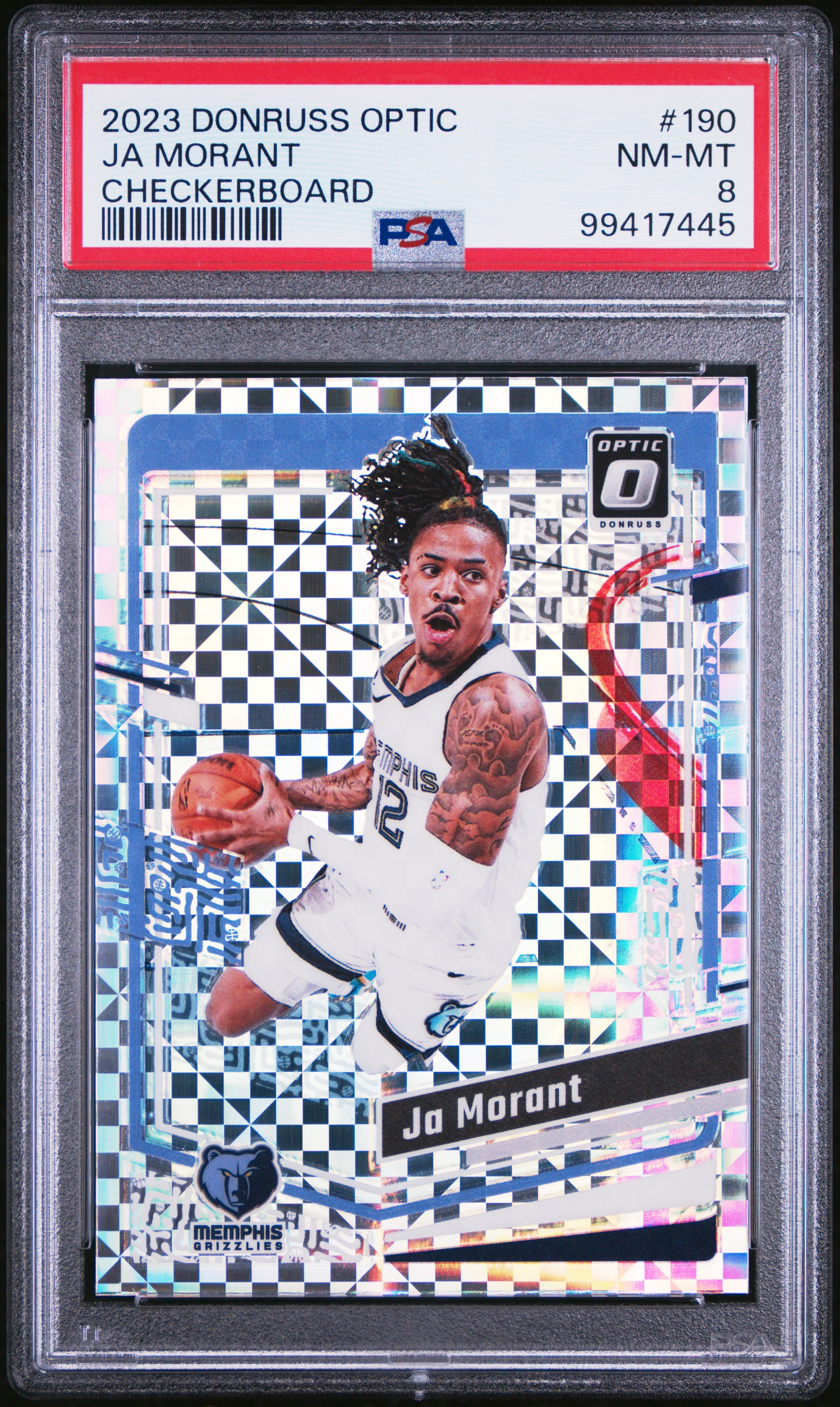 2023 Panini Donruss Optic Ja Morant #190 (Checkerboard) Nm-Mt 8 front