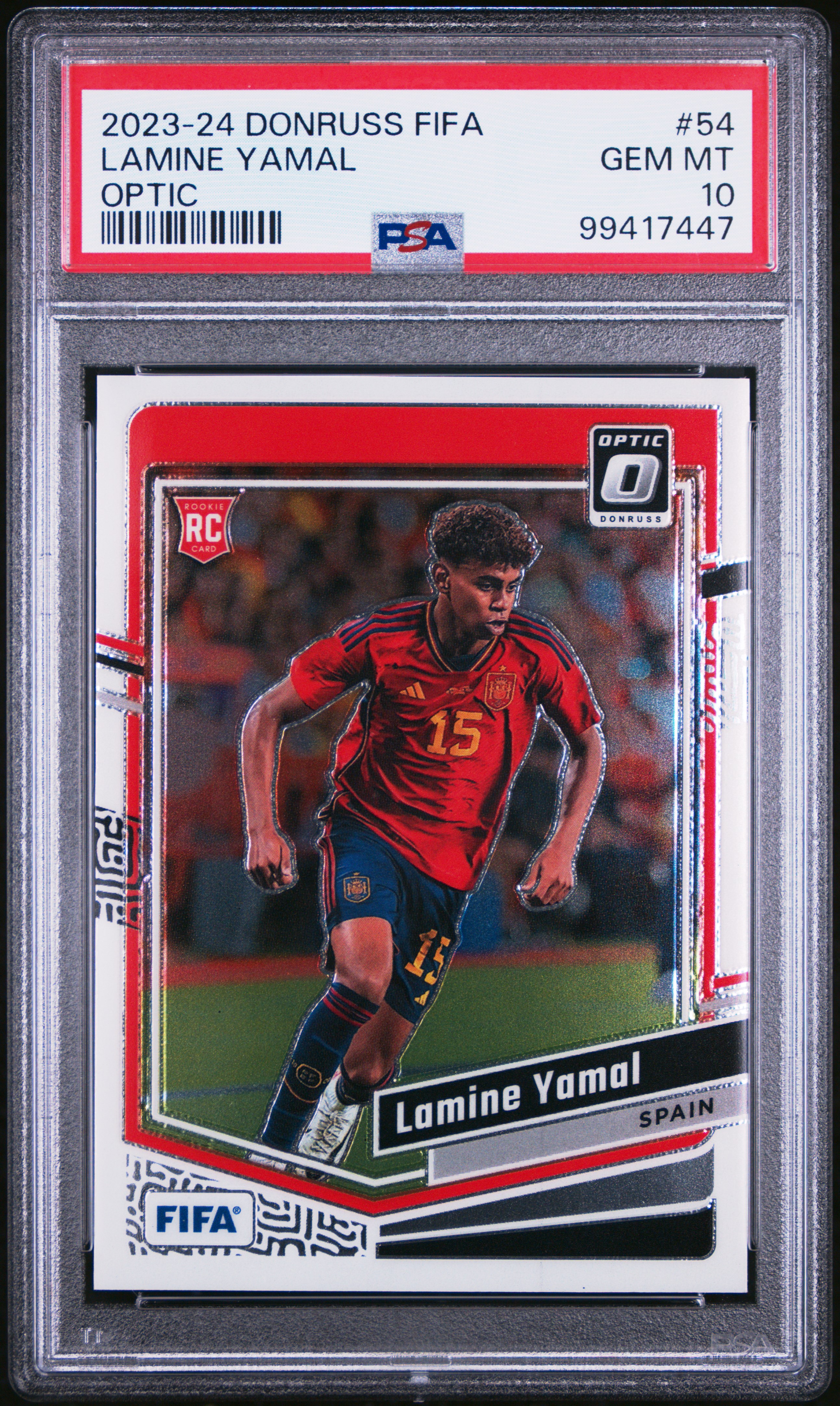 2023-24 Panini Donruss Fifa Lamine Yamal #54 (Optic) Gem Mt 10 front