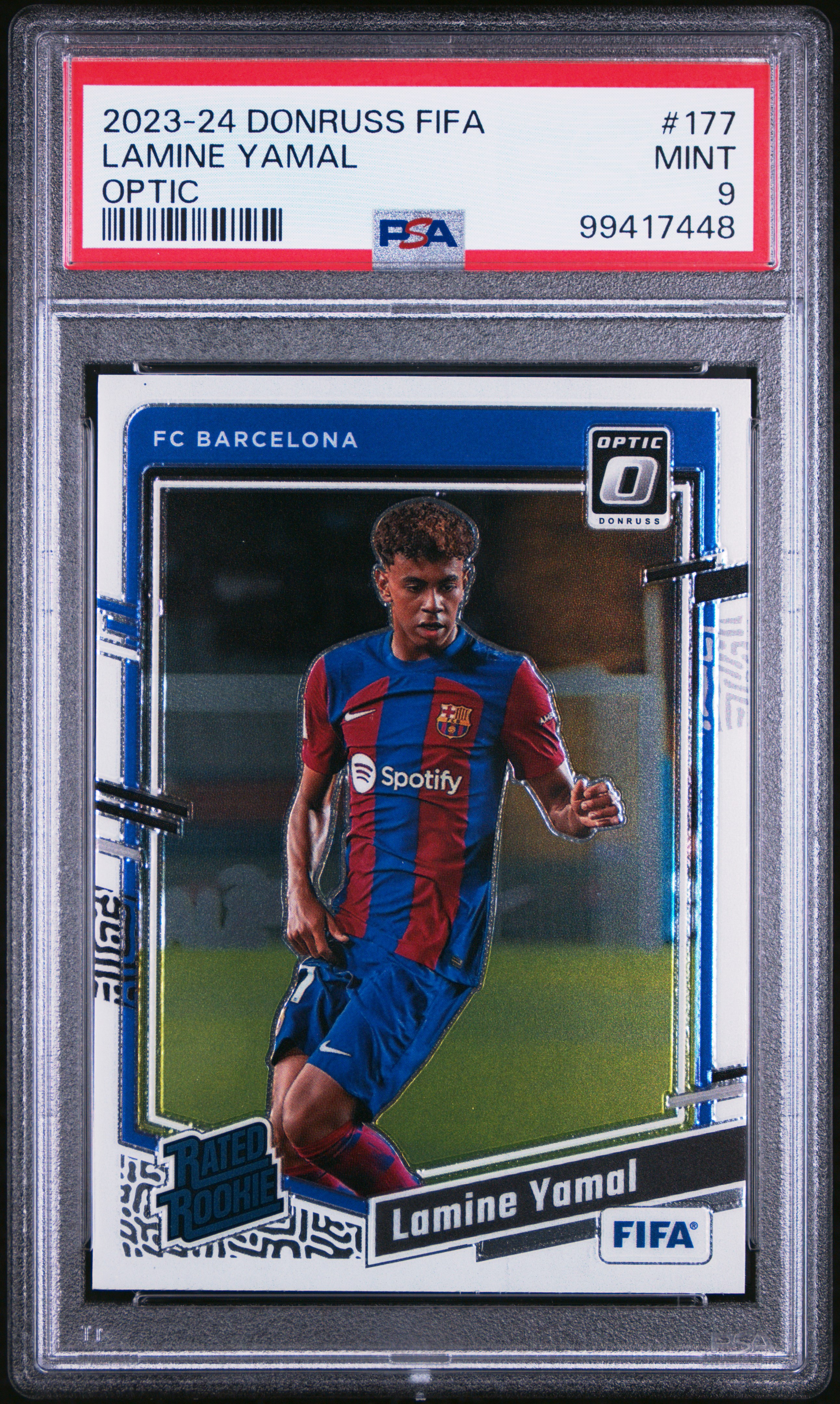 2023-24 Panini Donruss Fifa Lamine Yamal #177 (Optic) Mint 9 front