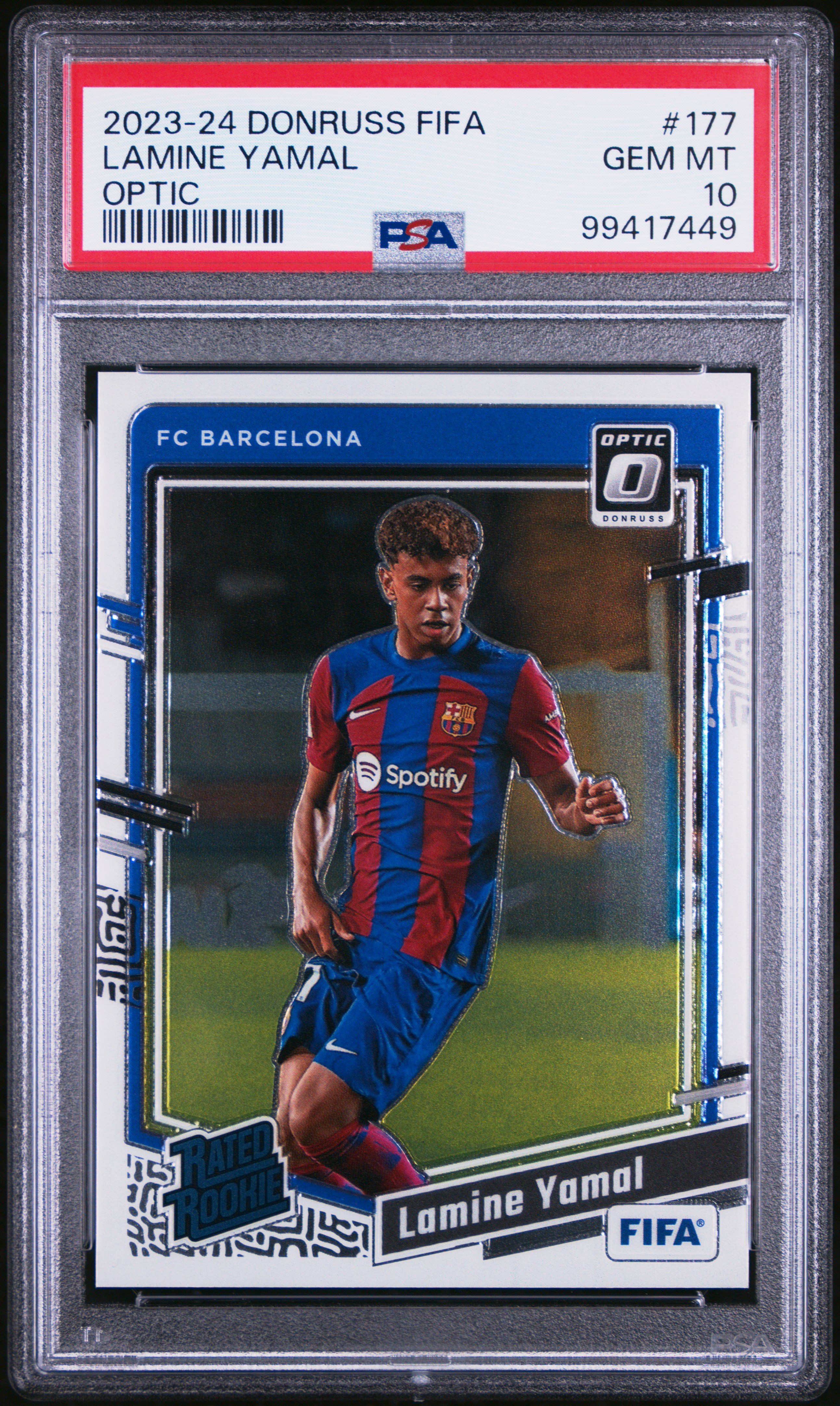 2023-24 Panini Donruss Fifa Lamine Yamal #177 (Optic) Gem Mt 10 front