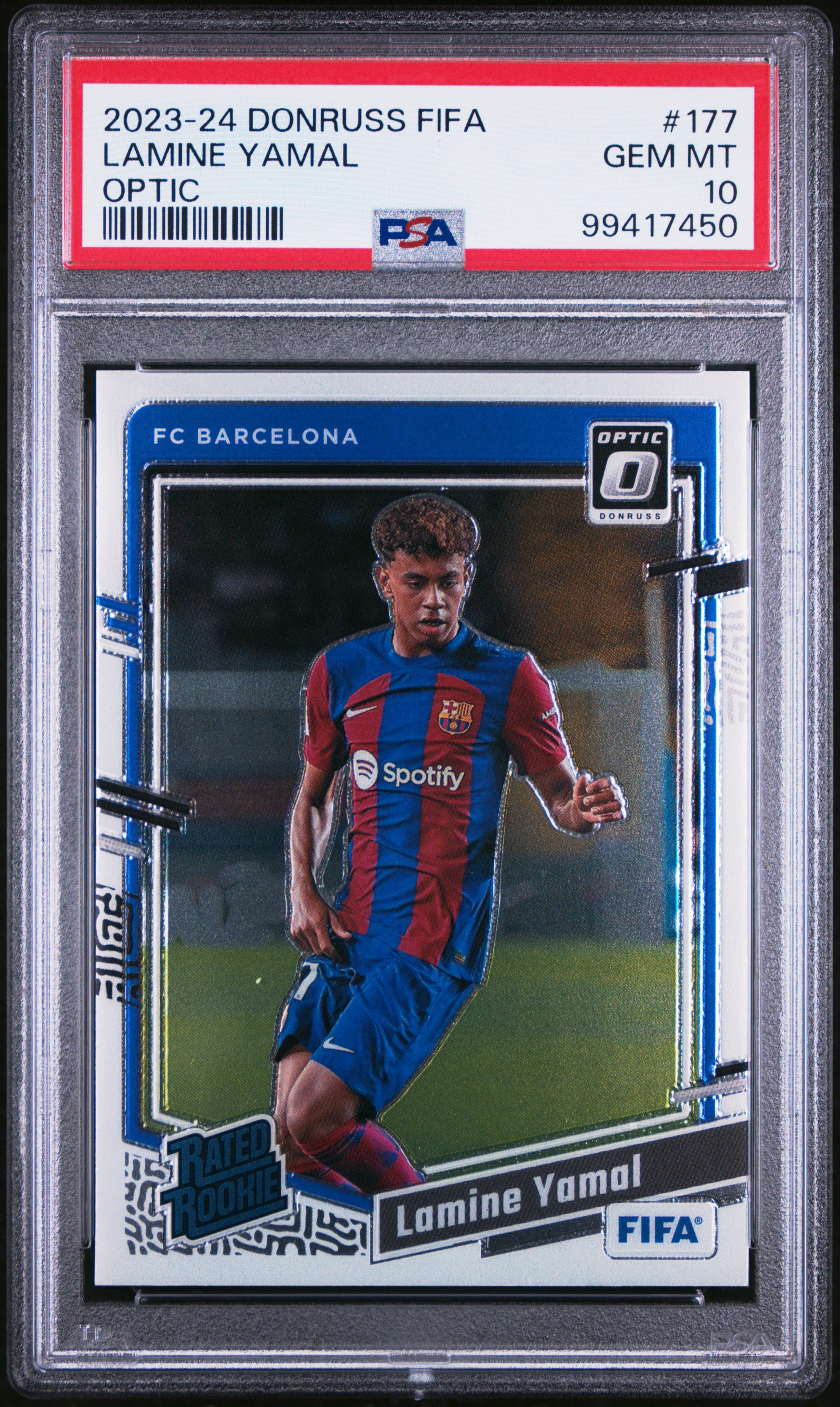 2023-24 Panini Donruss Fifa Lamine Yamal #177 (Optic) Gem Mt 10 front