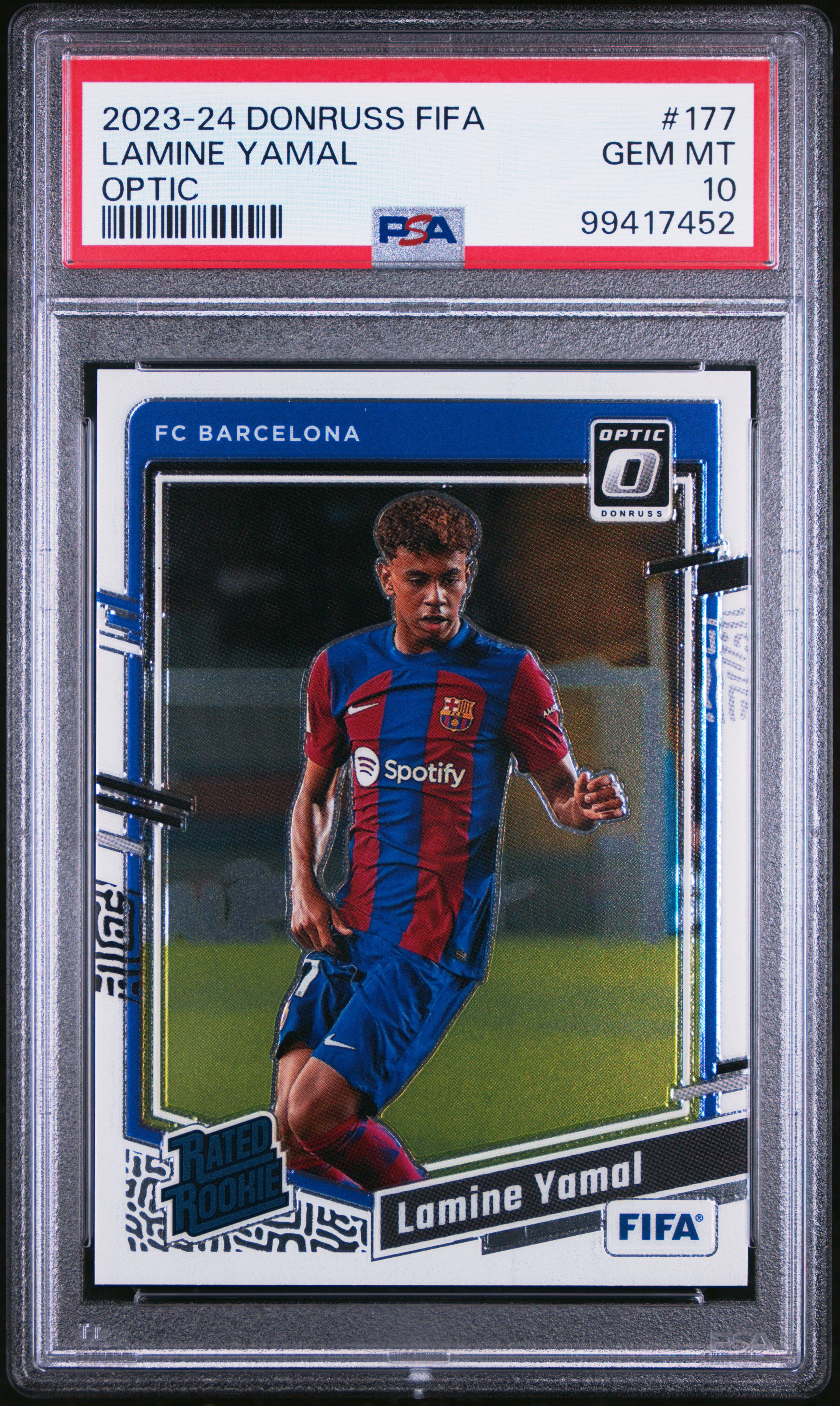 2023-24 Panini Donruss Fifa Lamine Yamal #177 (Optic) Gem Mt 10 front