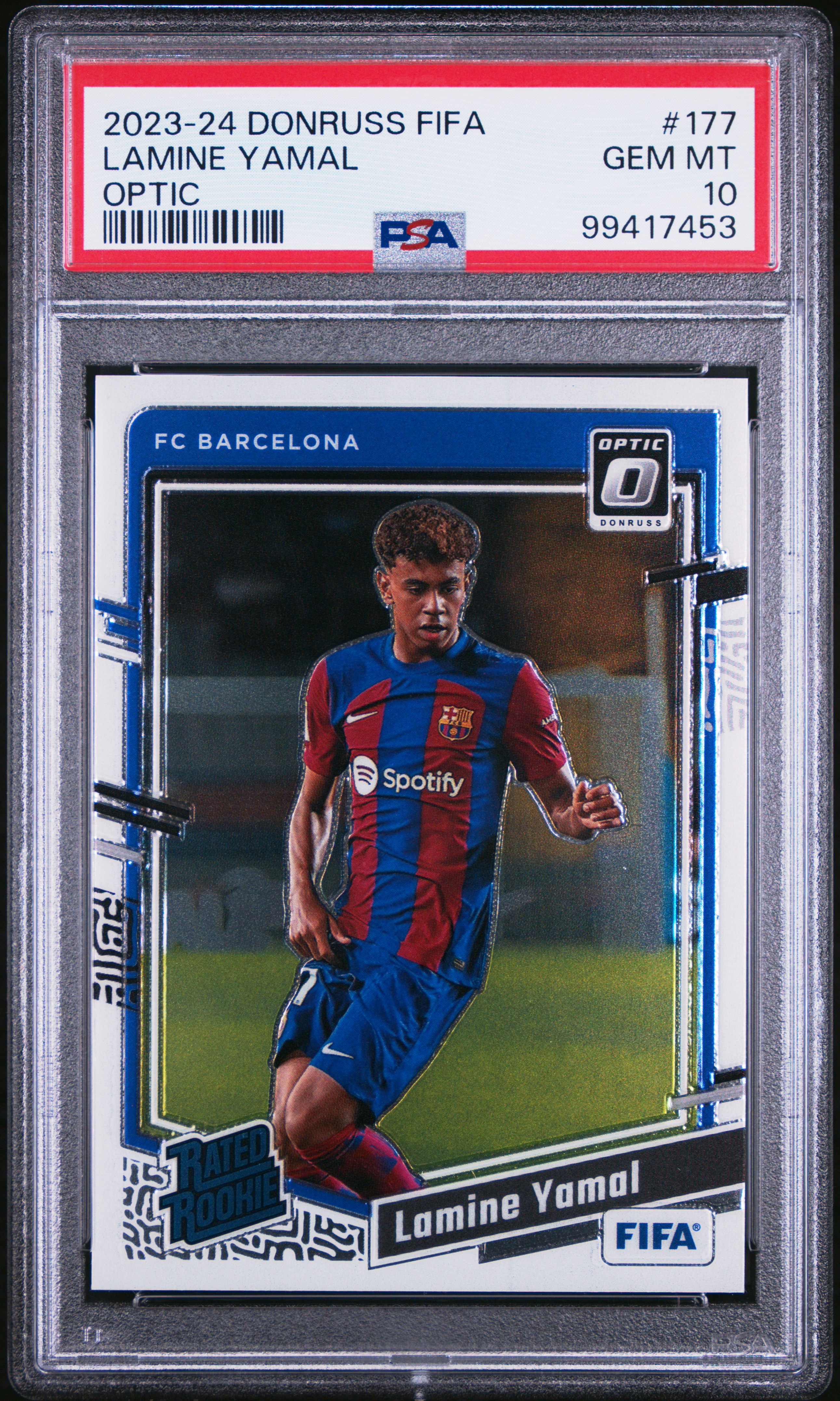 2023-24 Panini Donruss Fifa Lamine Yamal #177 (Optic) Gem Mt 10 front