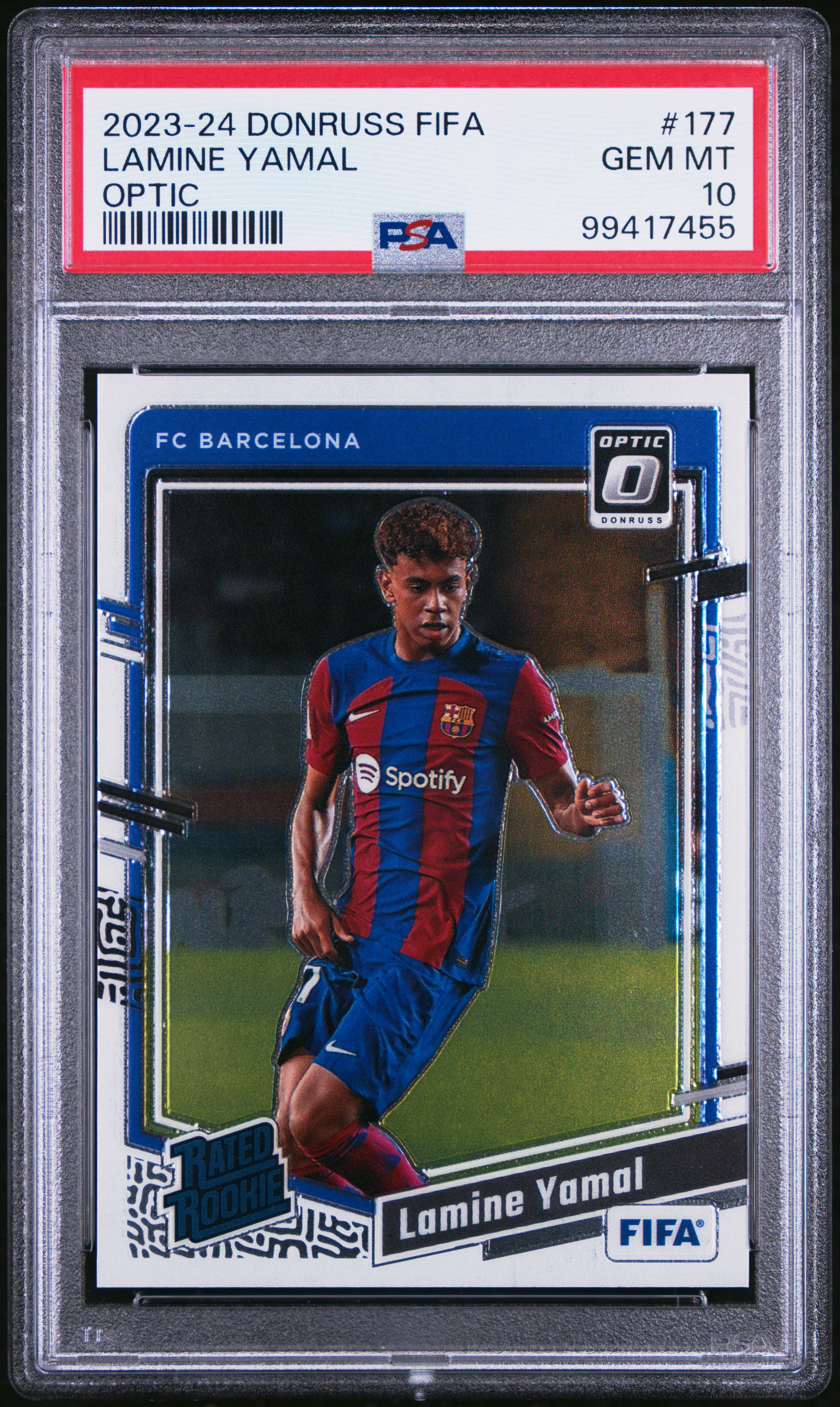 2023-24 Panini Donruss Fifa Lamine Yamal #177 (Optic) Gem Mt 10 front