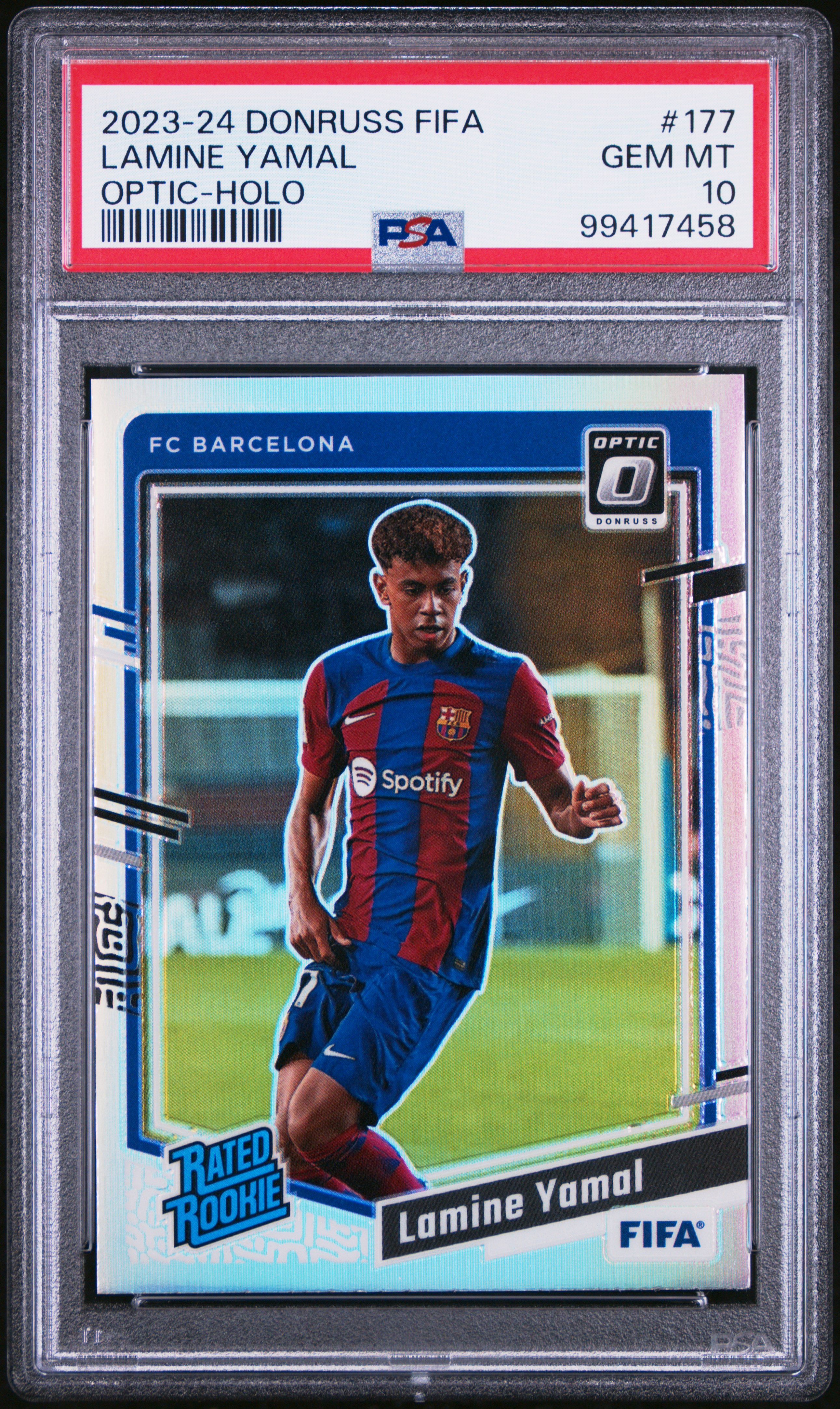 2023-24 Panini Donruss Fifa Lamine Yamal #177 (Optic-Holo) Gem Mt 10 front