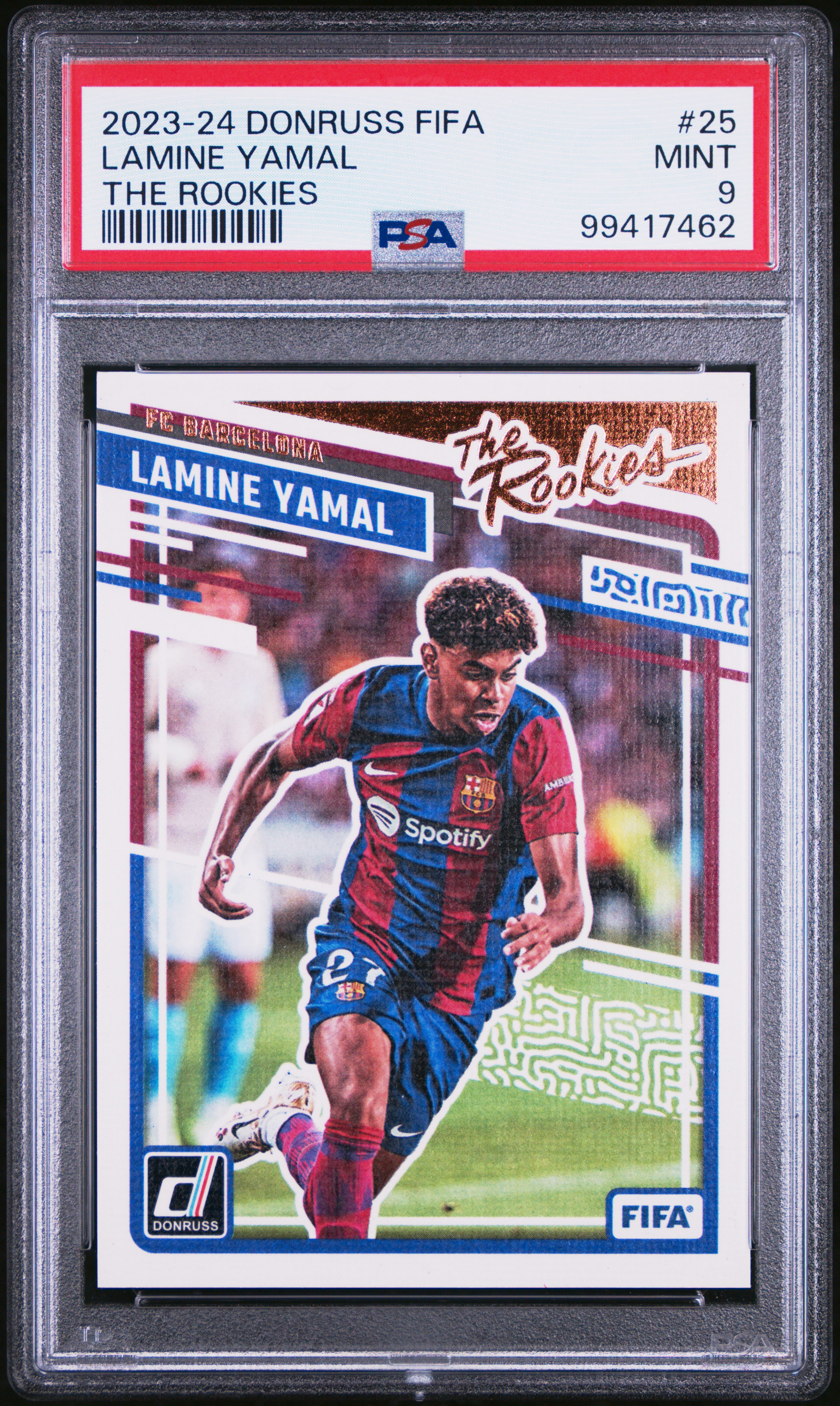 2023-24 Panini Donruss Fifa The Rookies Lamine Yamal #25 Mint 9 front
