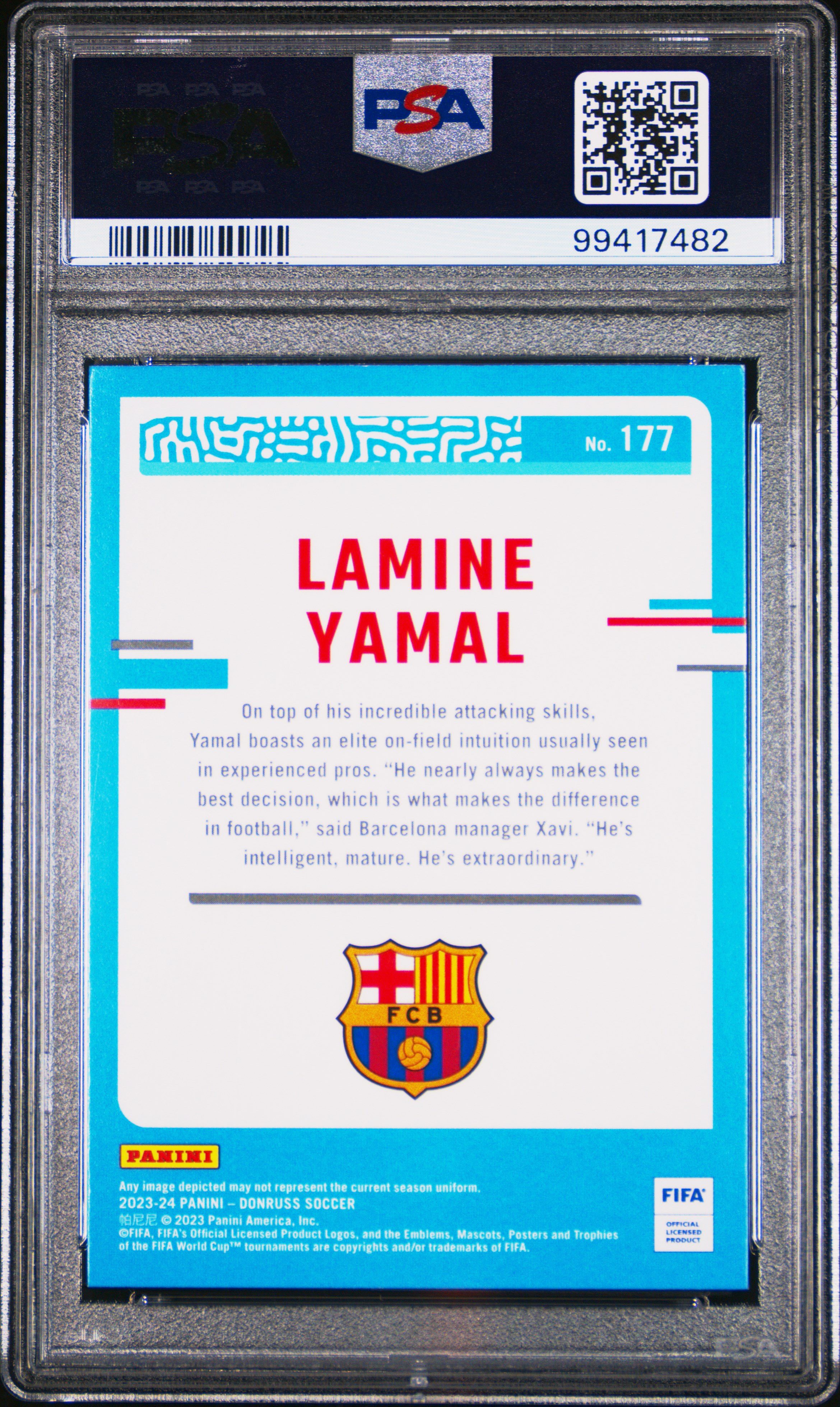 2023-24 Panini Donruss Fifa Lamine Yamal #177 Nm-Mt 8 back