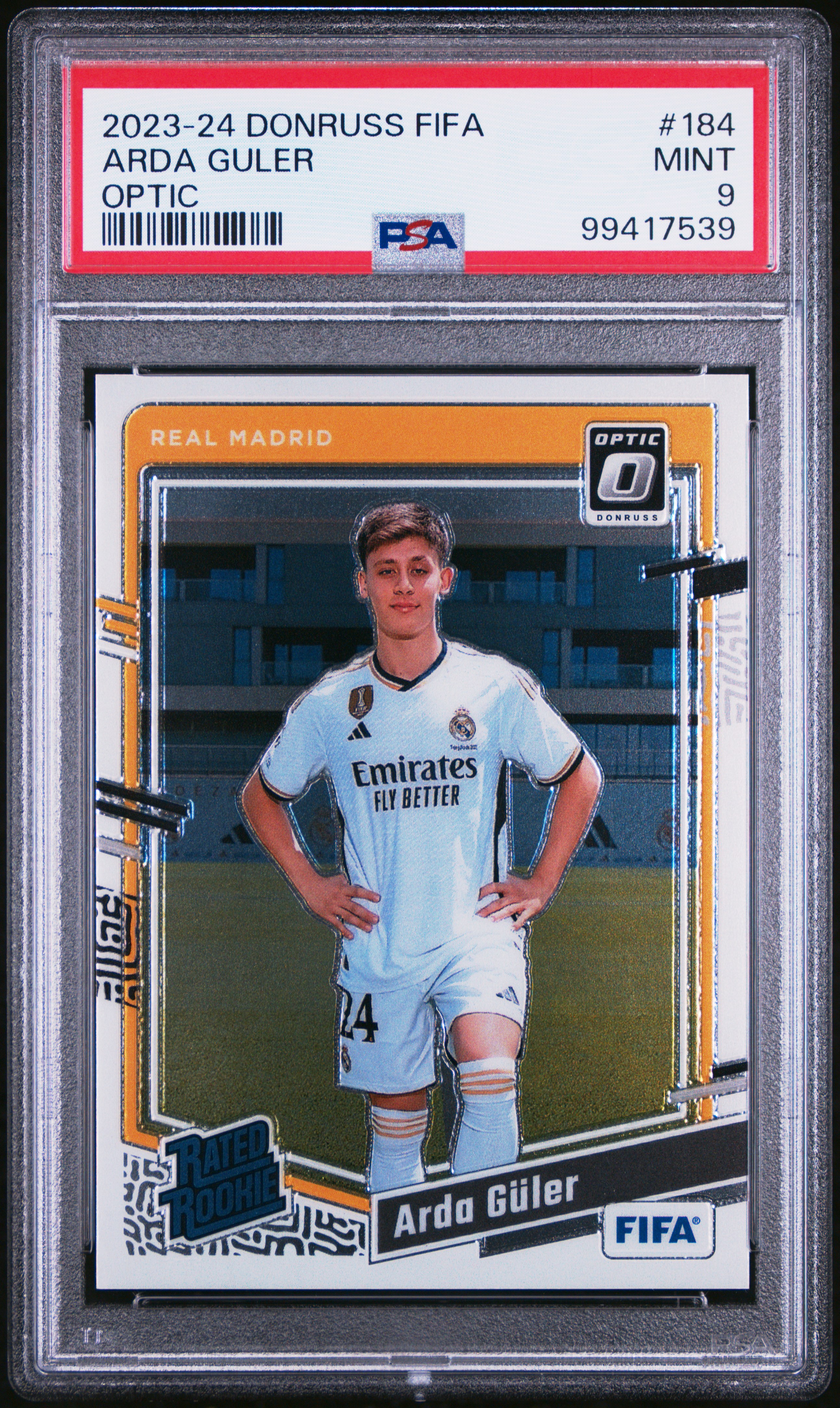 2023-24 Panini Donruss Fifa Arda Guler #184 (Optic) Mint 9 front