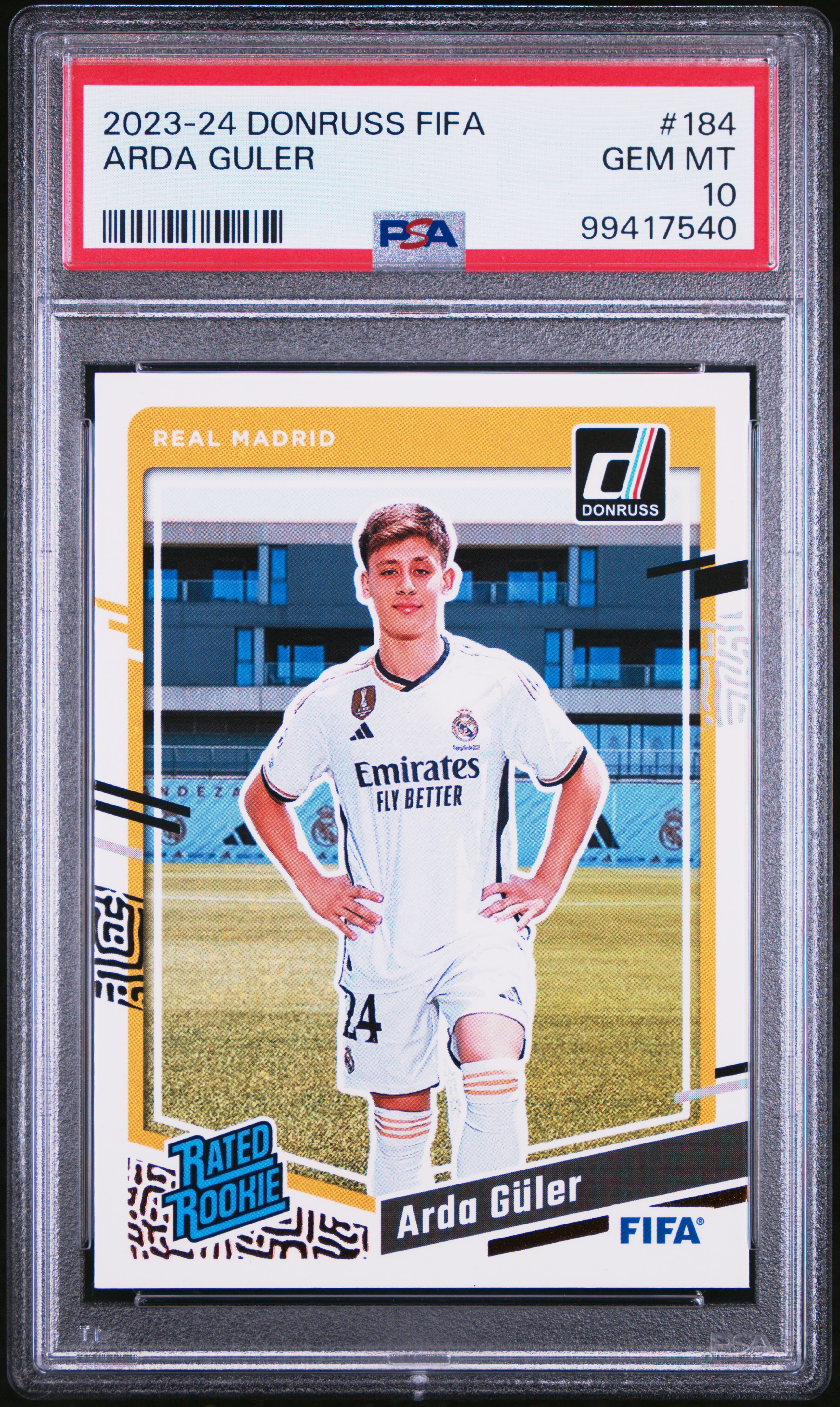 2023-24 Panini Donruss Fifa Arda Guler #184 Gem Mt 10 front