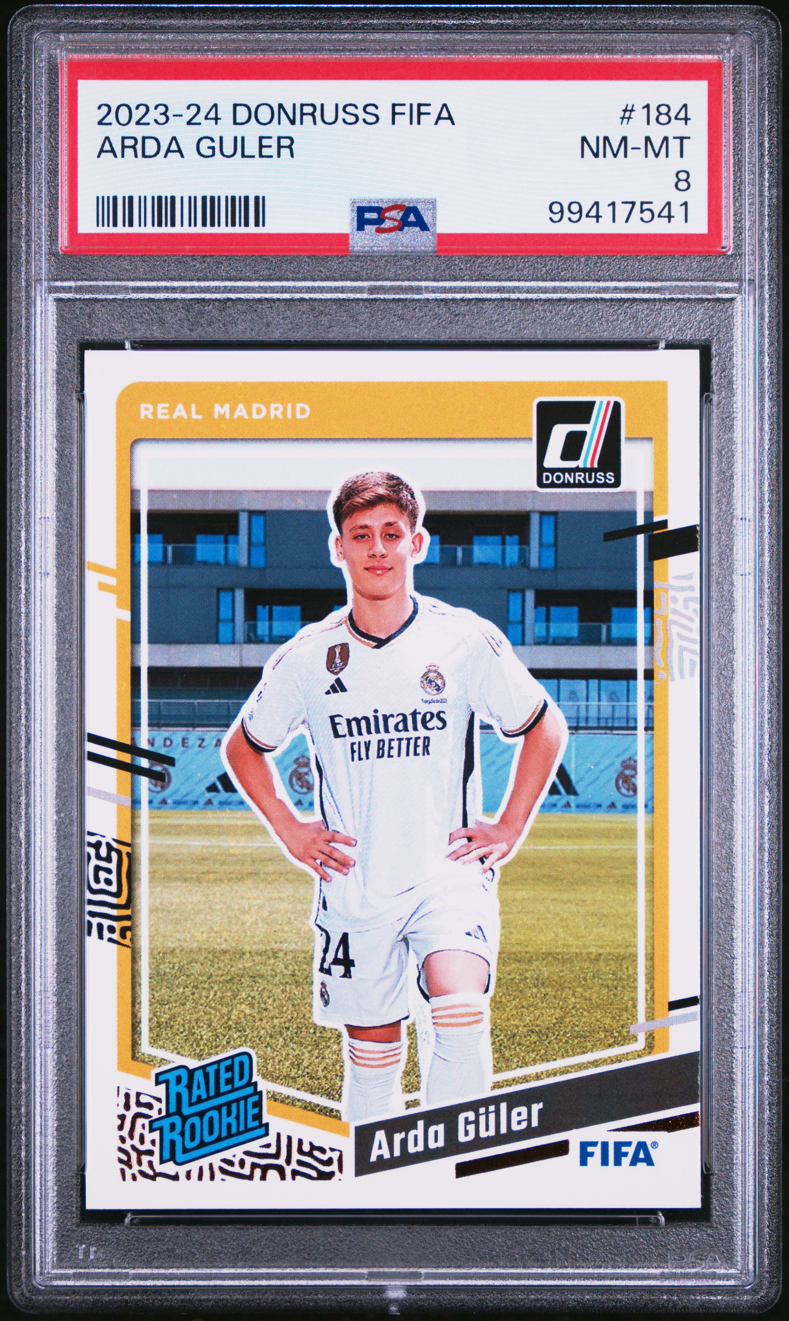 2023-24 Panini Donruss Fifa Arda Guler #184 Nm-Mt 8 front