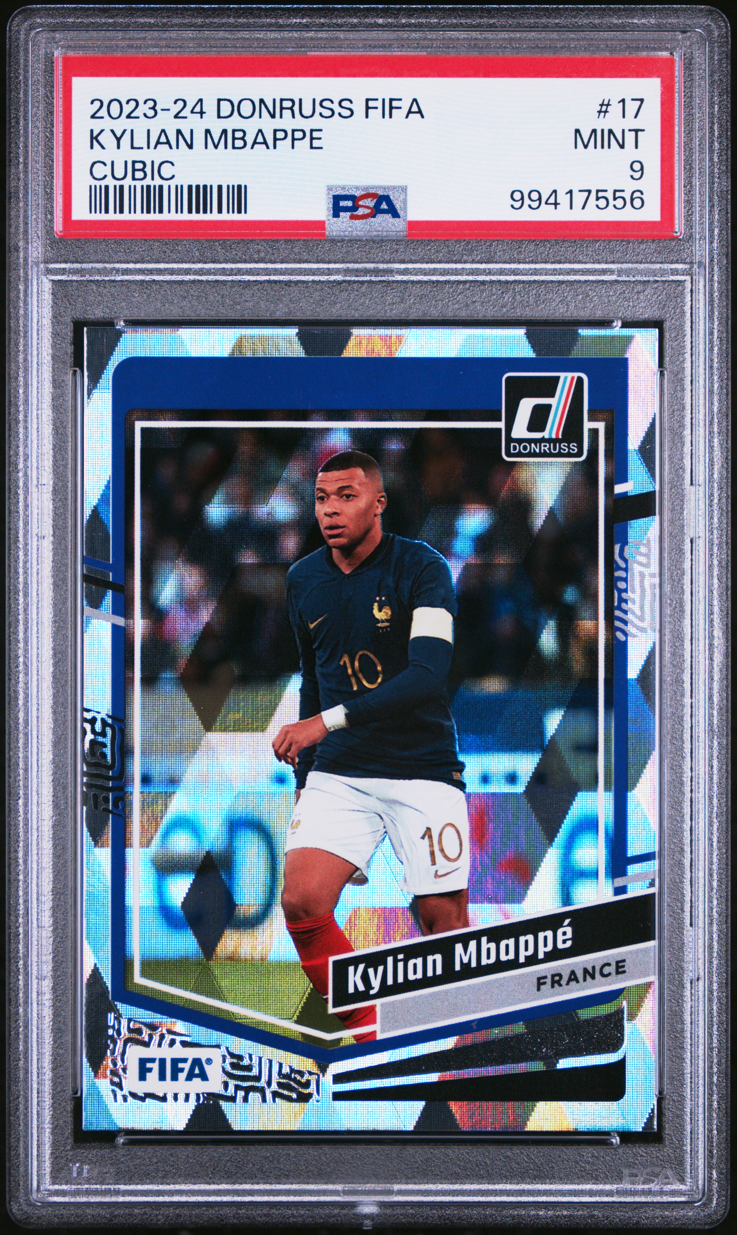 2023-24 Panini Donruss Fifa Kylian Mbappe #17 (Cubic) Mint 9 front