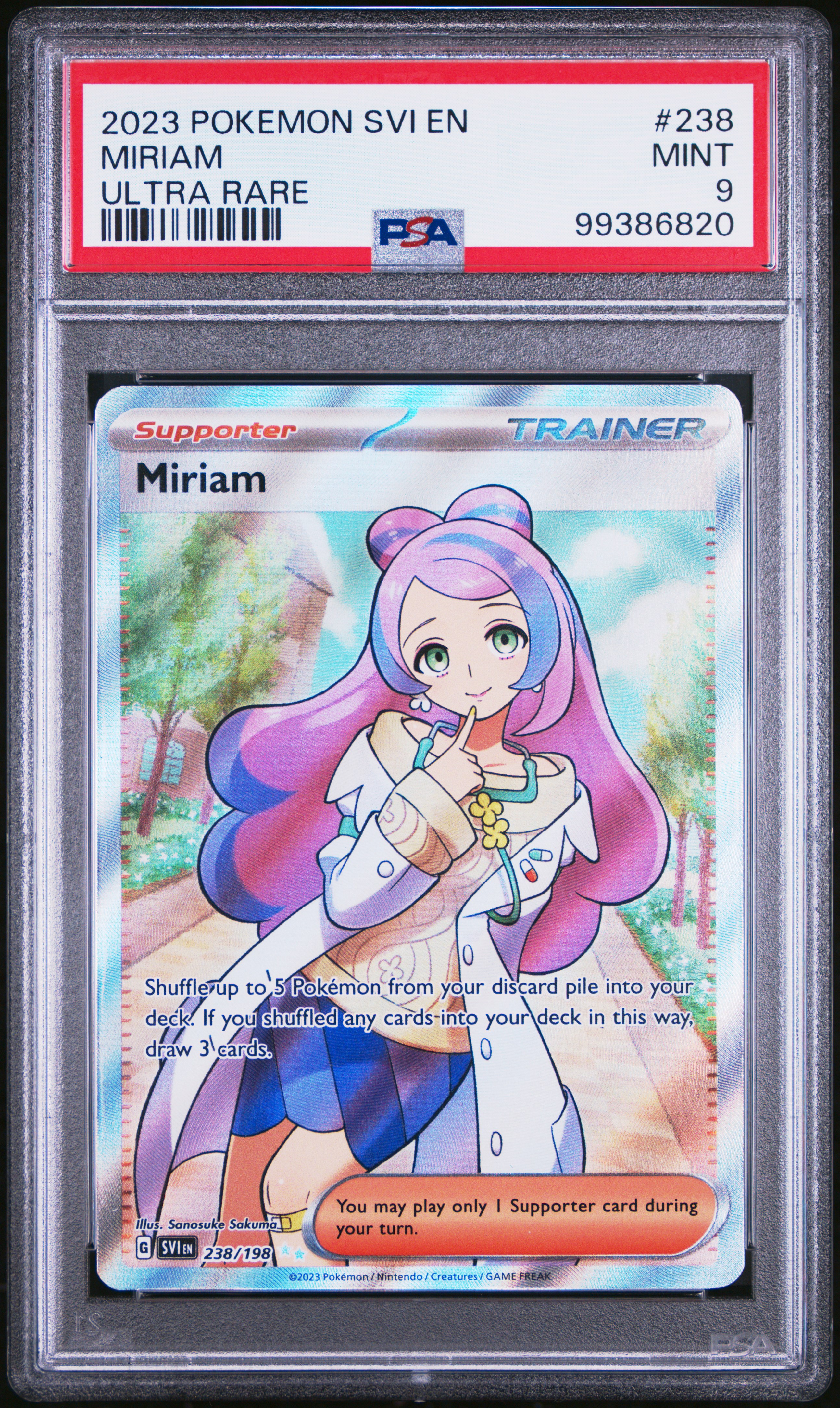 2023 Pokemon Svi En-Scarlet & Violet Miriam #238 (Ultra Rare) Mint 9 front