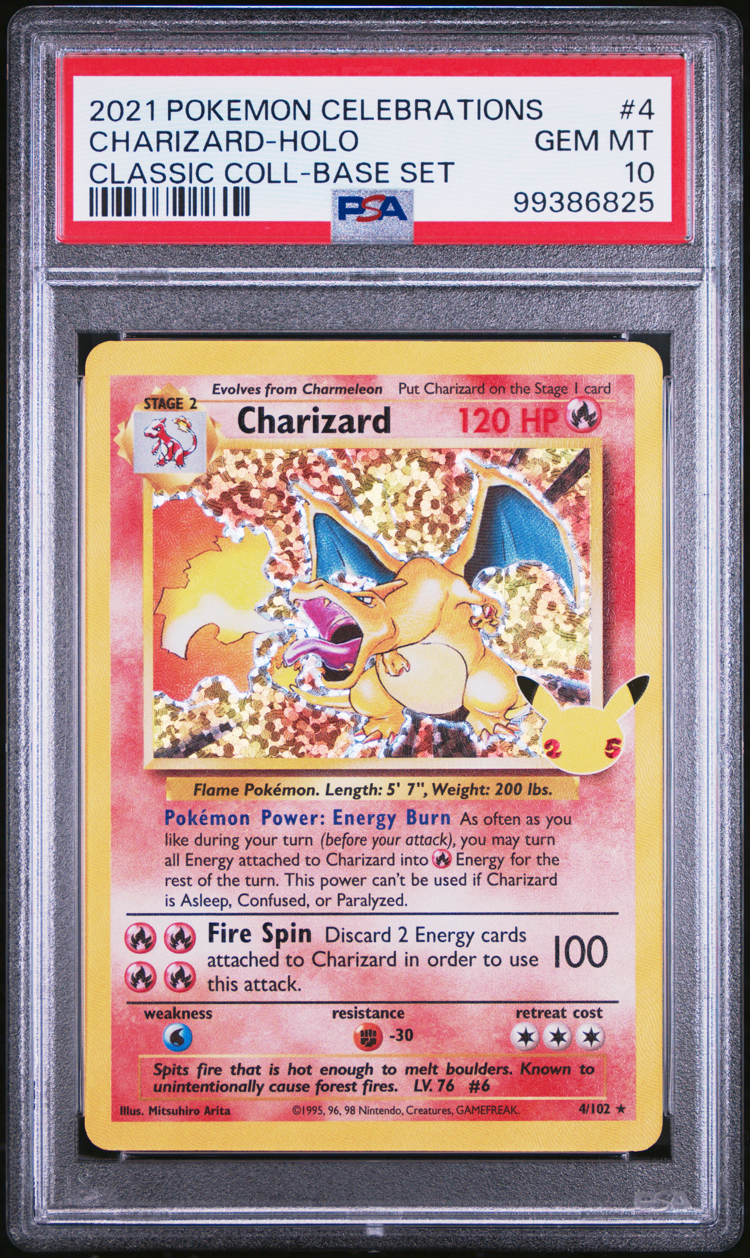 2021 Pokemon Celebrations Classic Collection Charizard-Holo #4 (Classic Coll-Base Set) Gem Mt 10 front