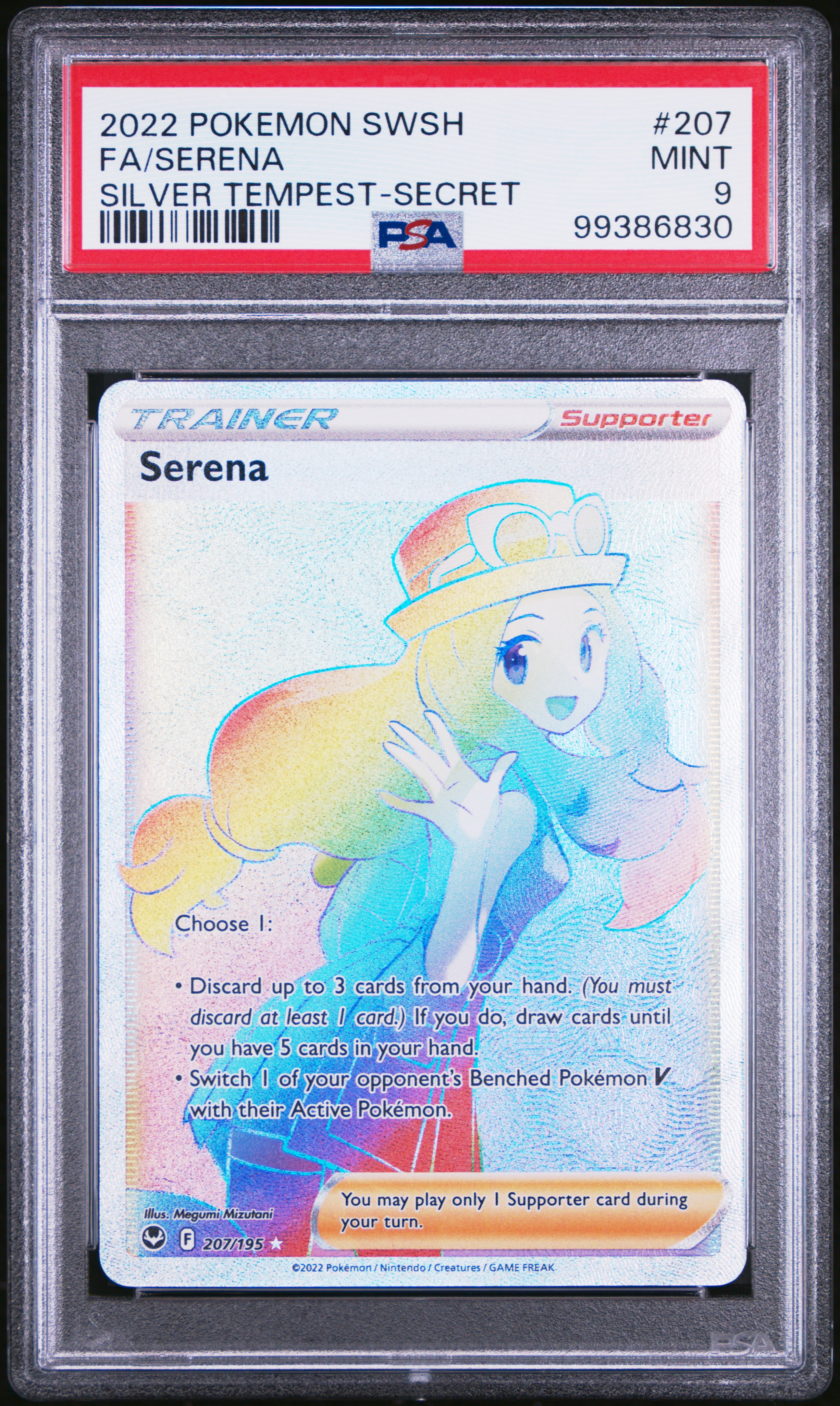 2022 Pokemon Sword & Shield Silver Tempest Fa/Serena #207 (Silver Tempest-Secret) Mint 9 front