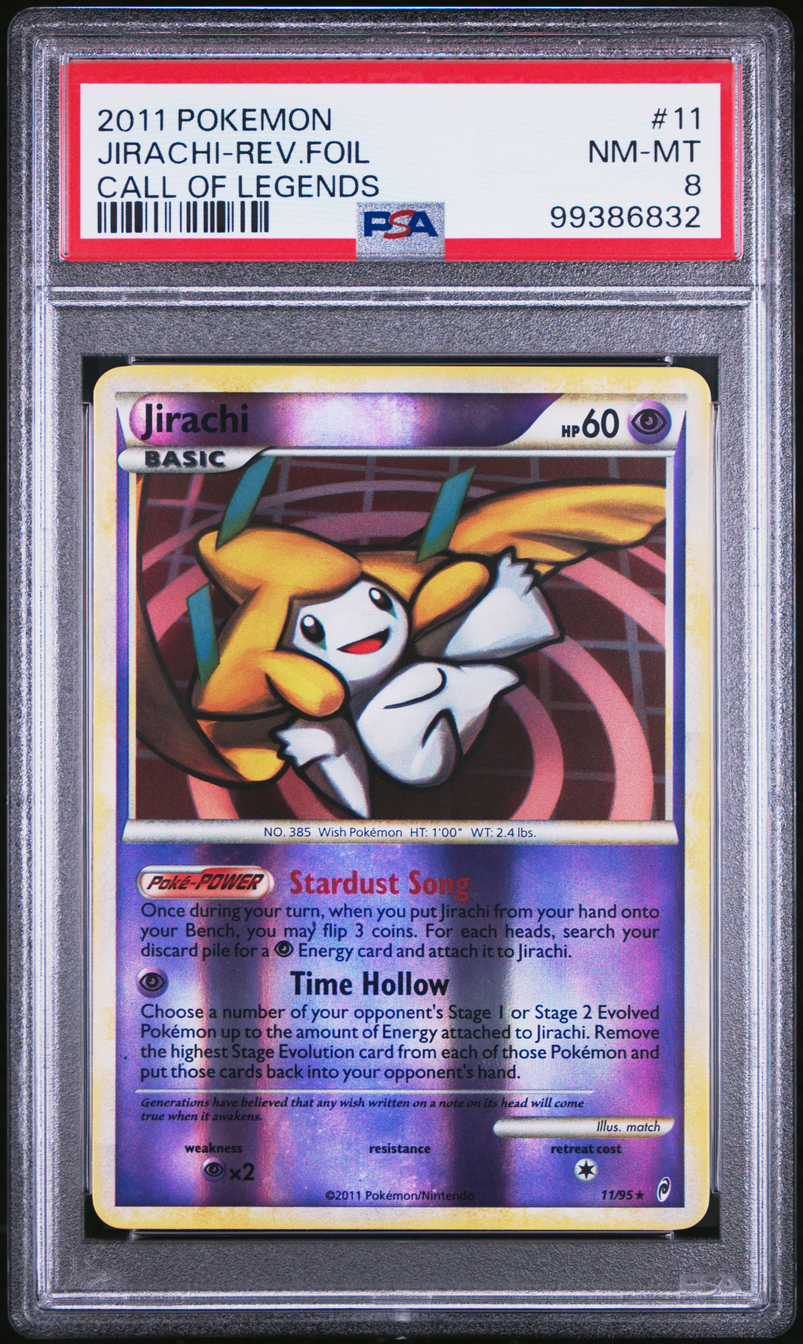 2011 Pokemon Call Of Legends Jirachi-Rev.foil #11 (Call Of Legends) Nm-Mt 8 front