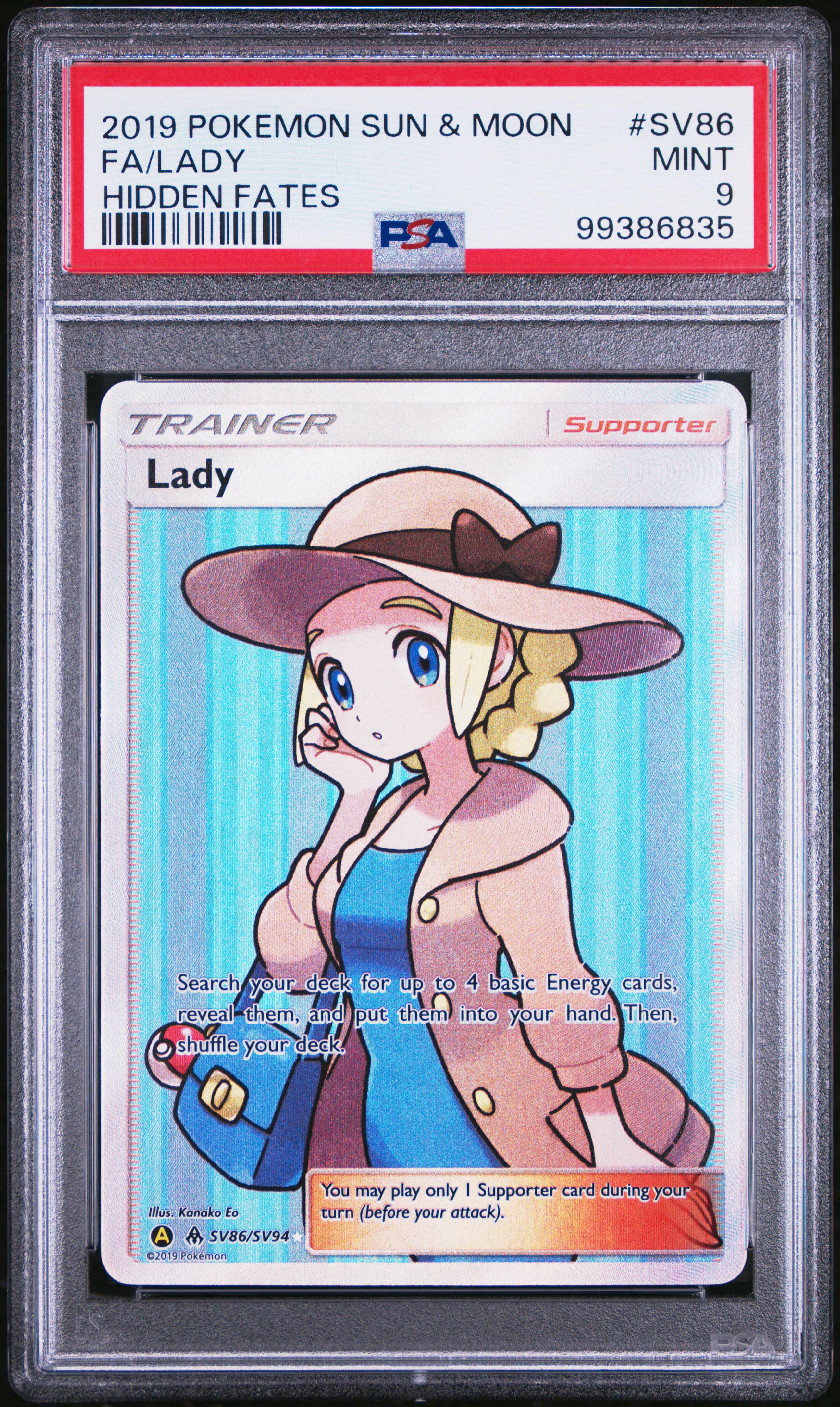 2019 Pokemon Sun & Moon Hidden Fates Fa/Lady #Sv86 (Hidden Fates) Mint 9 front