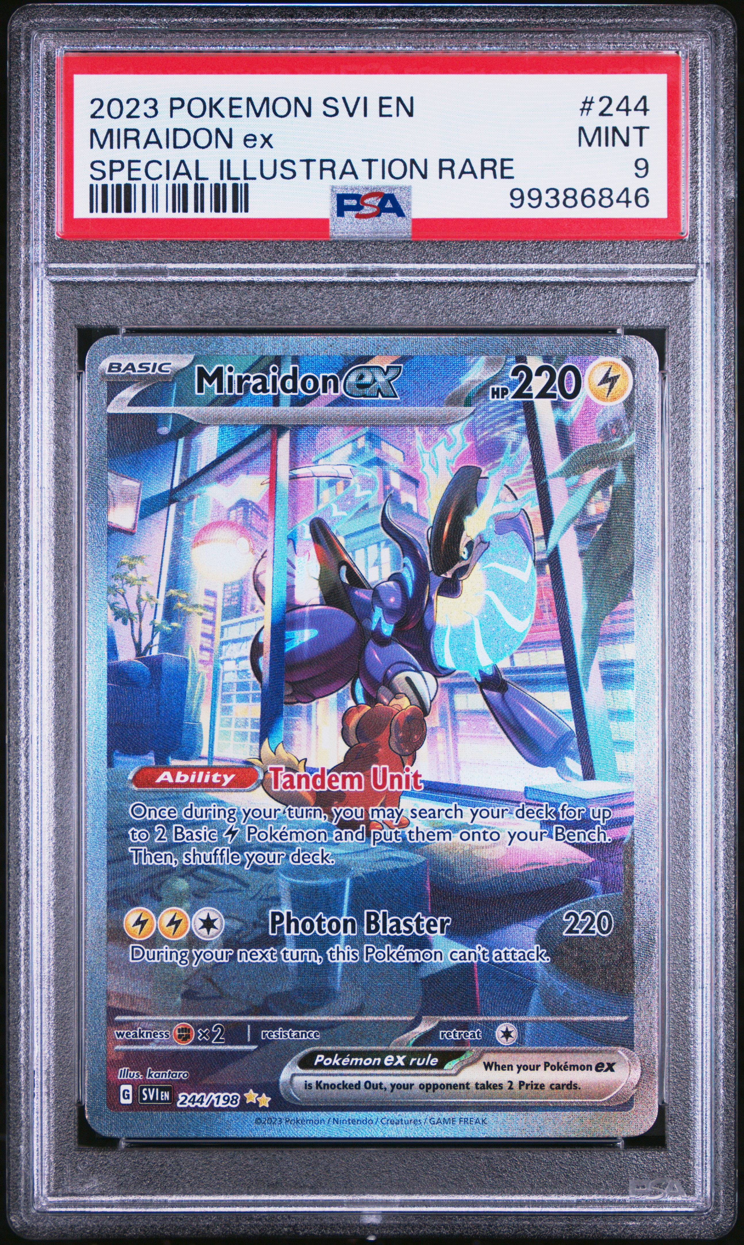 2023 Pokemon Svi En-Scarlet & Violet Miraidon Ex #244 (Special Illustration Rare) Mint 9 front