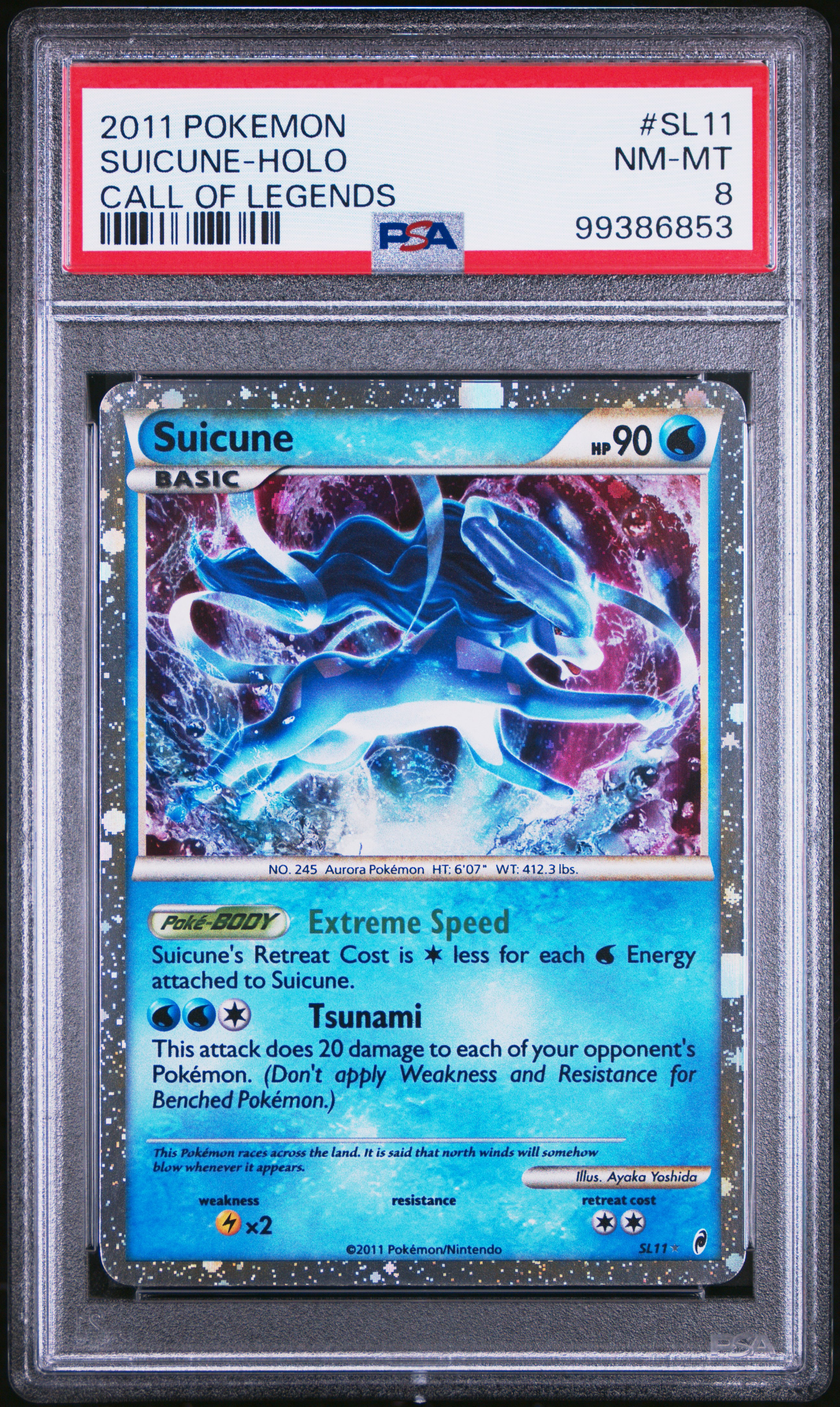 2011 Pokemon Call Of Legends Suicune-Holo #Sl11 (Call Of Legends) Nm-Mt 8 front
