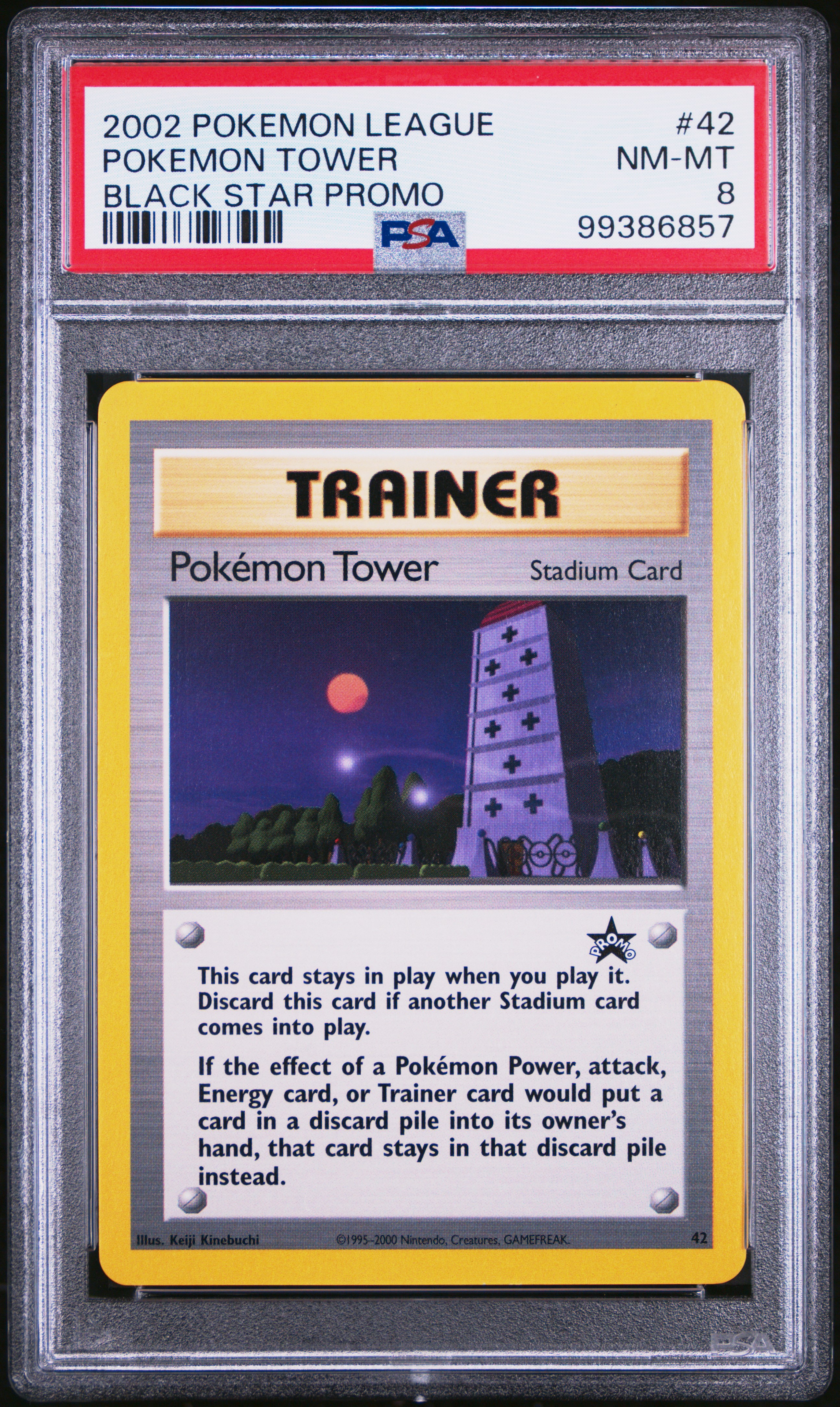 2002 Pokemon League Promo Black Star Pokemon Tower #42 (Black Star Promo) Nm-Mt 8 front