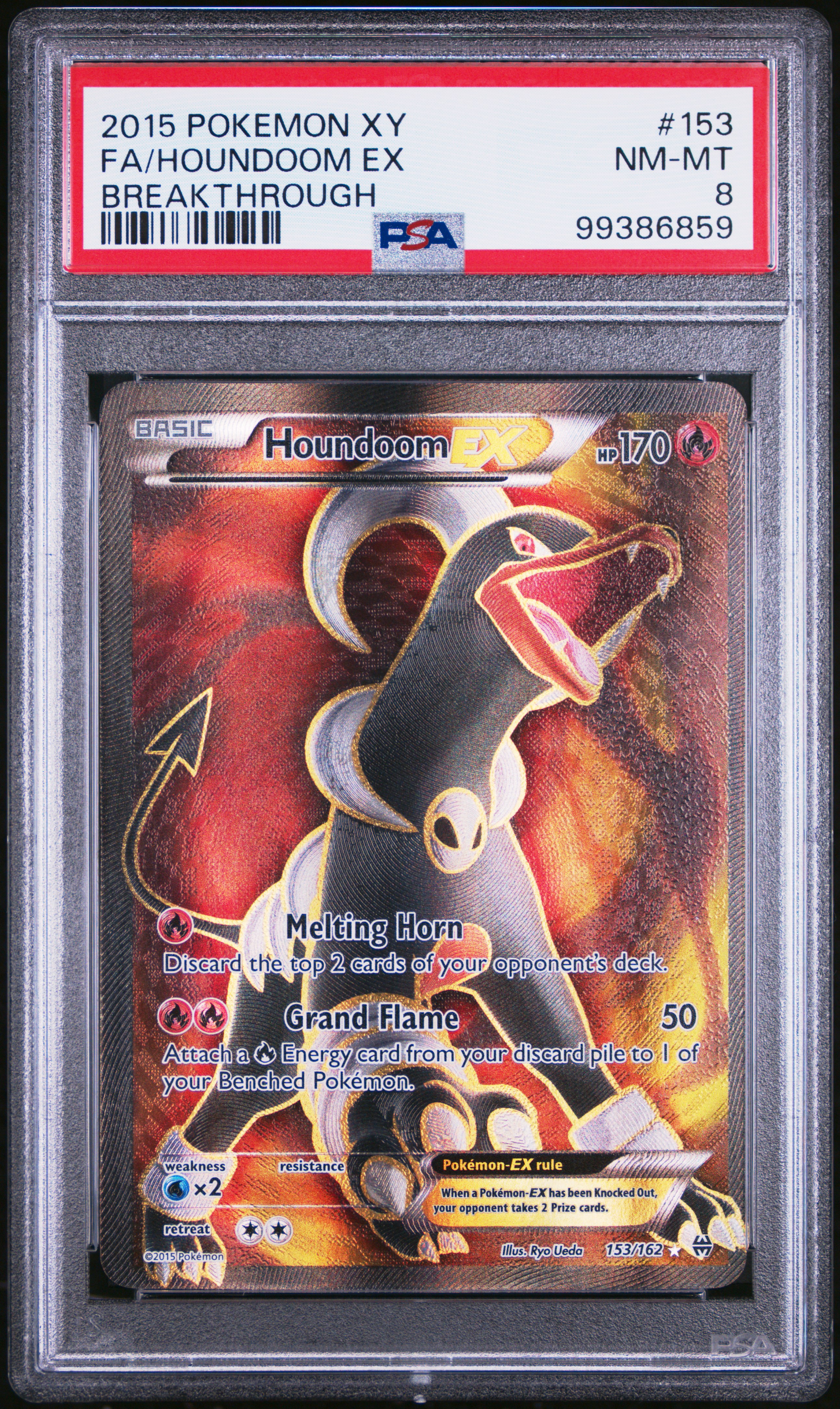 2015 Pokemon Xy Breakthrough Fa/Houndoom Ex #153 (Breakthrough) Nm-Mt 8 front
