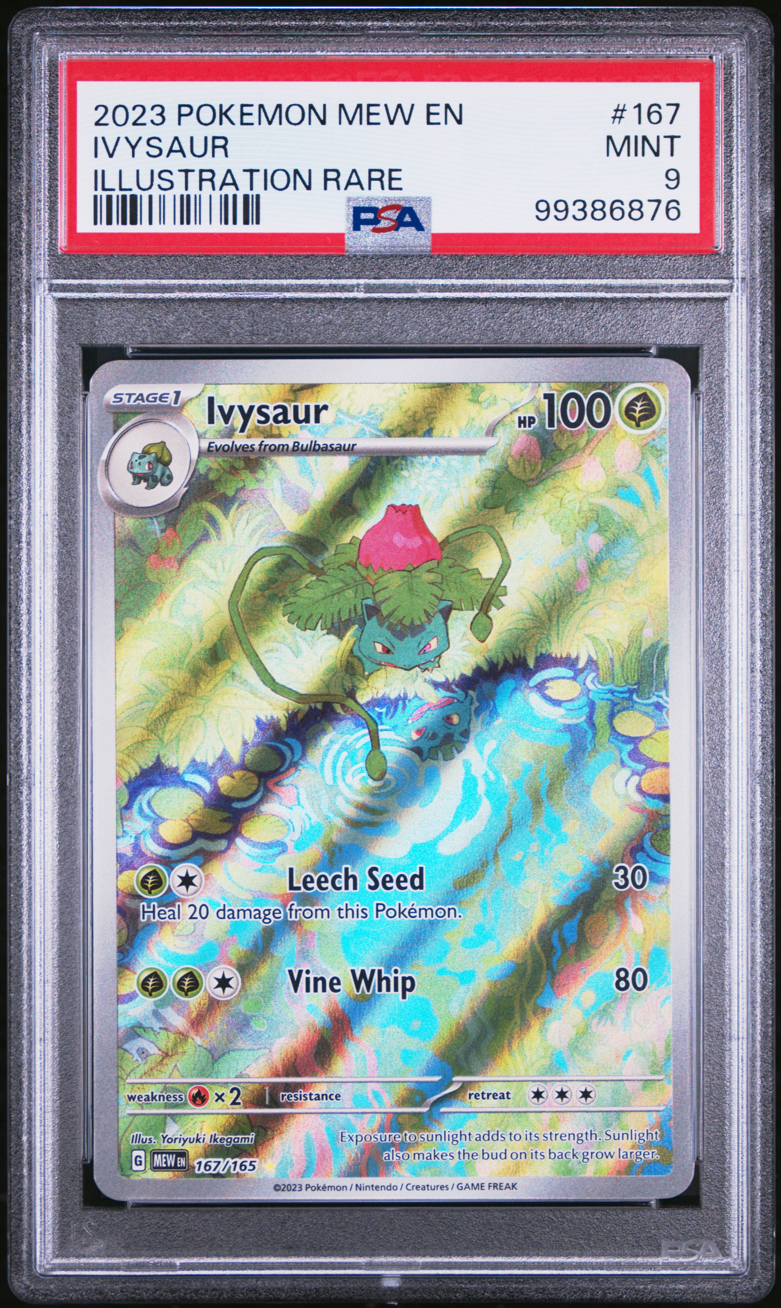 2023 Pokemon Mew En-151 Ivysaur #167 (Illustration Rare) Mint 9 front