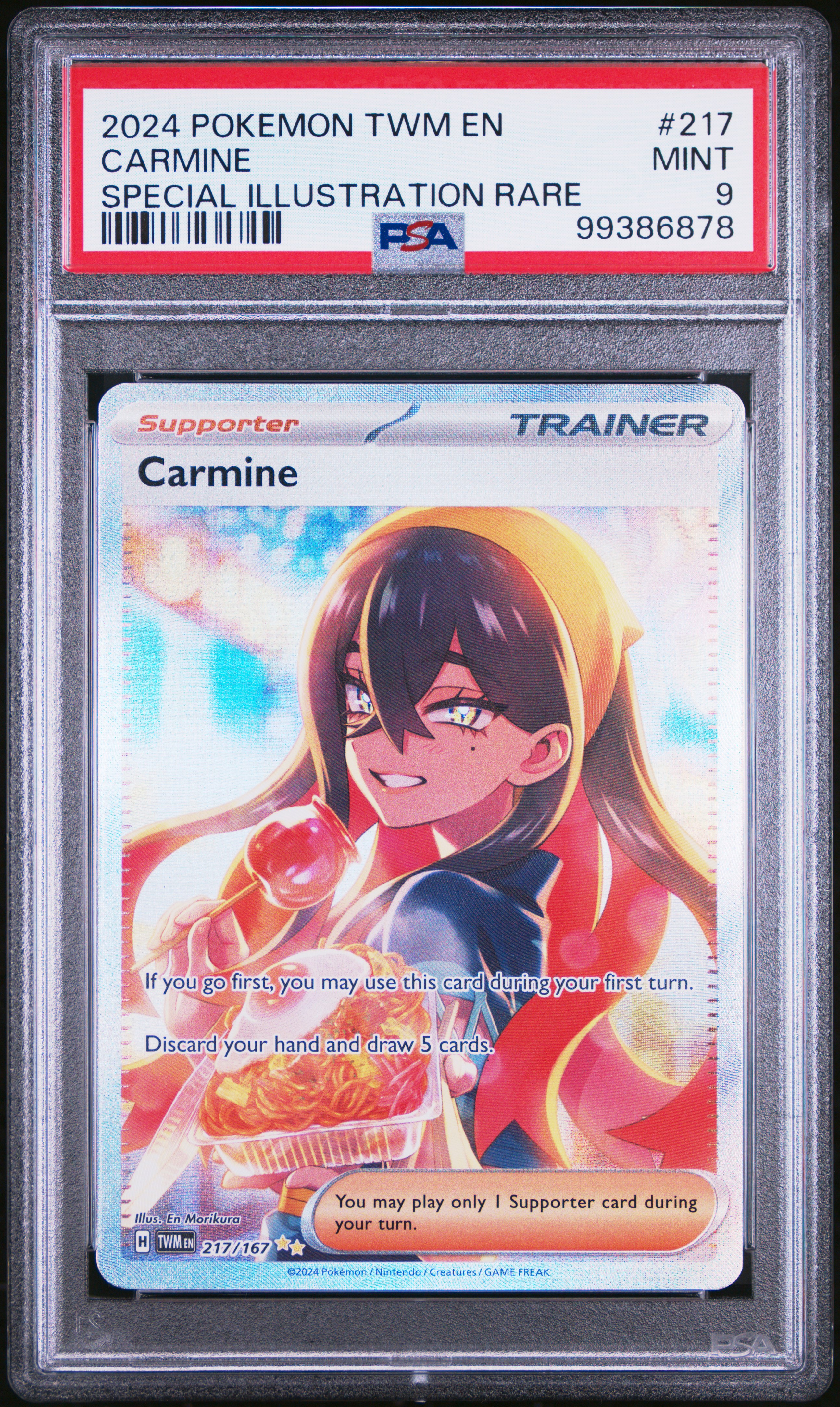 2024 Pokemon Twm En-Twilight Masquerade Carmine #217 (Special Illustration Rare) Mint 9 front