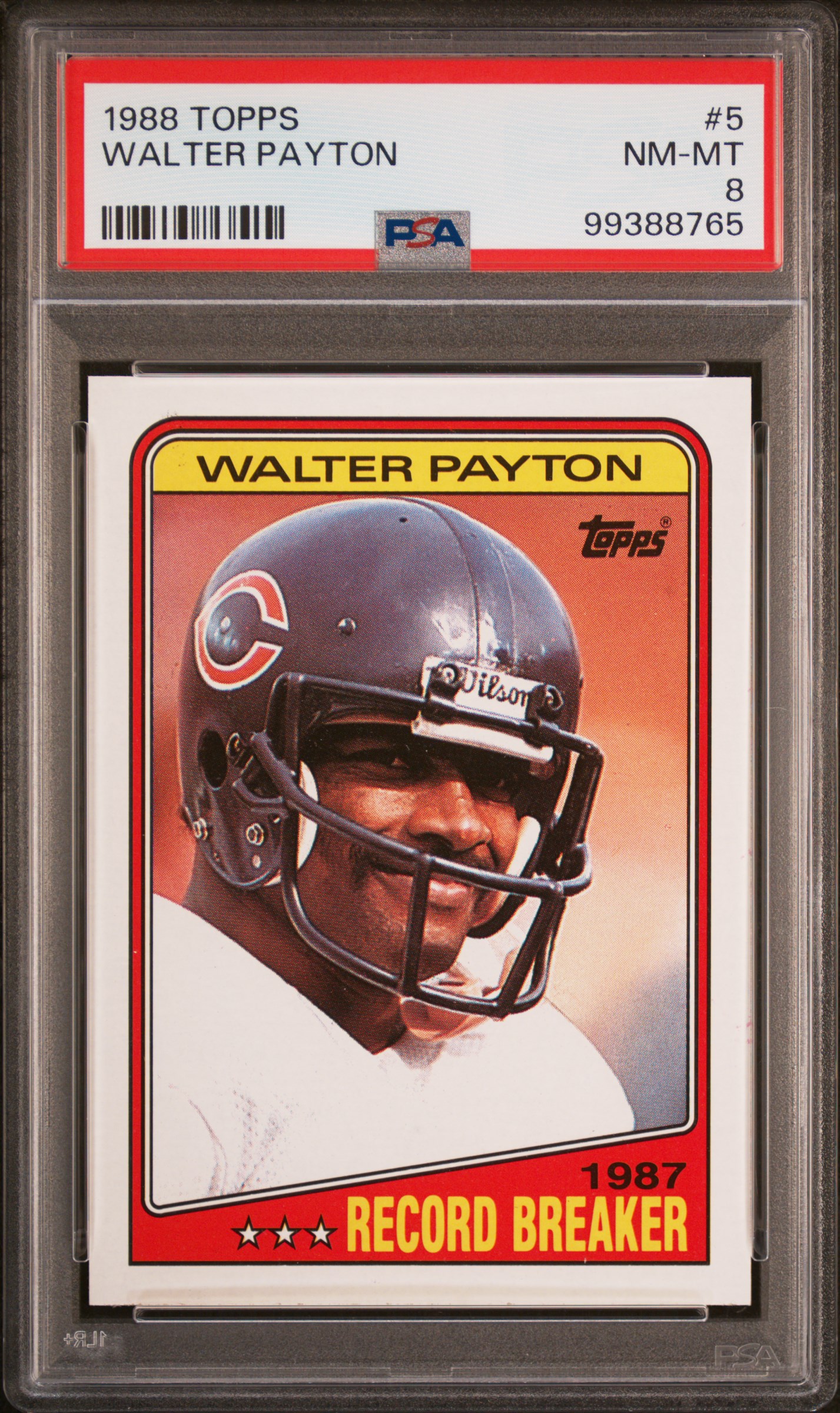1988 Topps Walter Payton #5 Nm-Mt 8 front