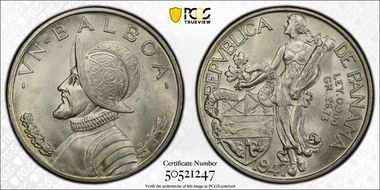 1947 Balboa KM-13  Ag MS64