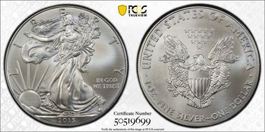 2015 $1 Silver Eagle MS69