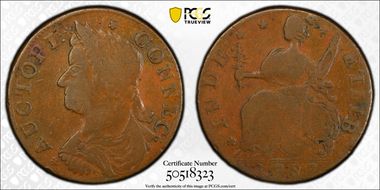 1787 CT 1/2P AUCTOPI, ETIIB, Miller 41-ii VF35BN
