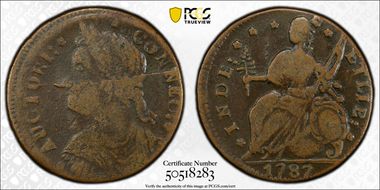 1787 CT 1/2P Snipe Nose, Miller 33.28-Z.11 VF25BN