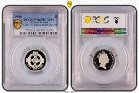 1996 £1 S-J11 N. Irish Design Ag Pft PR69DCAM