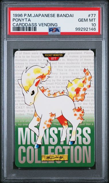 Ponyta card PSA 10, cert 99292146