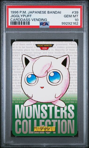 Jigglypuff card PSA 10, cert 99292162