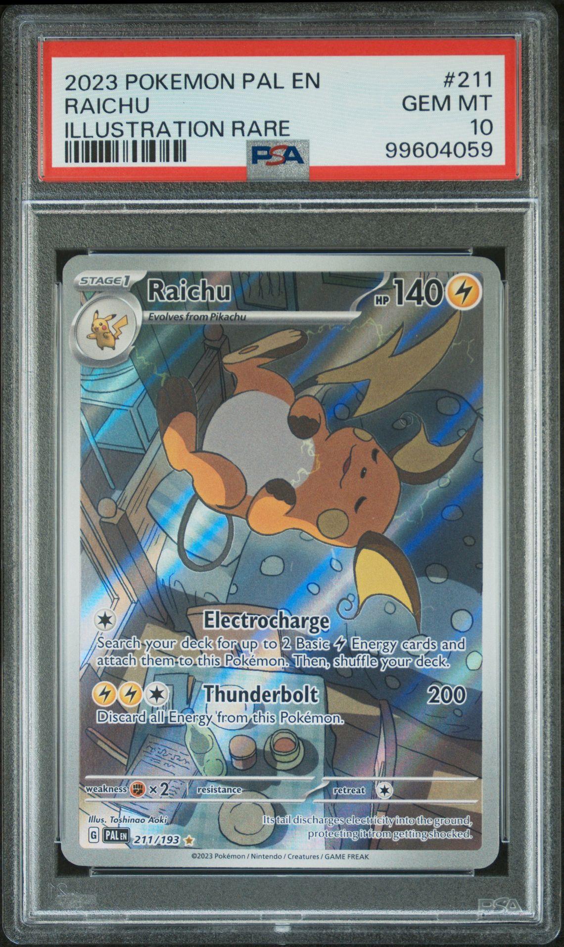 2023 Pokemon POKEMON PAL EN-PALDEA EVOLVED Holo #211 Raichu front