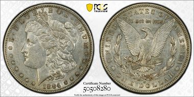 1884-S $1 AU50