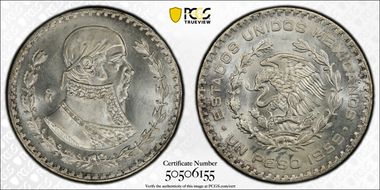 1959-Mo Peso KM-459 MS66