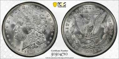 1921-D $1 MS66+