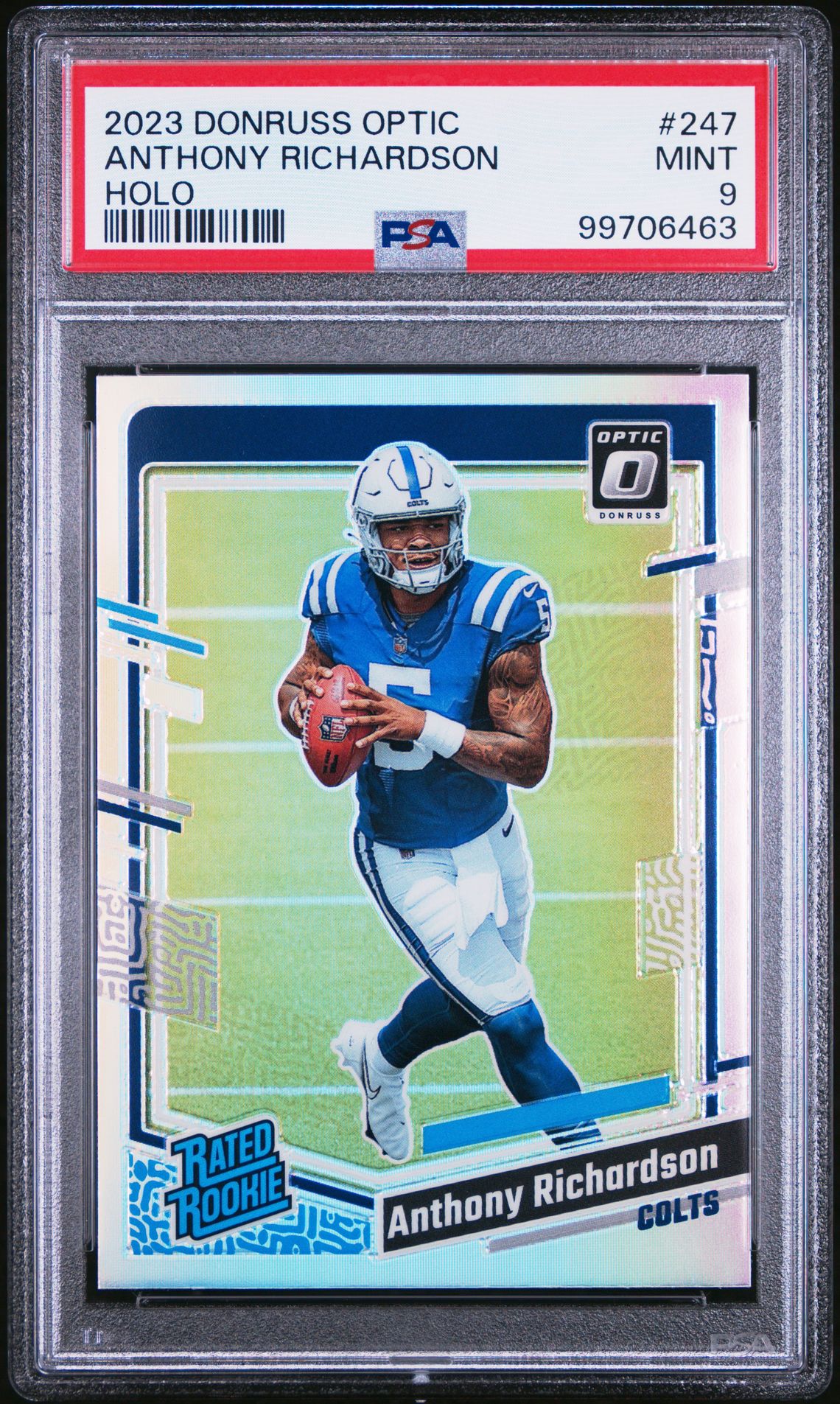 2023 Panini Donruss Optic Anthony Richardson #247 (Holo) Mint 9 front