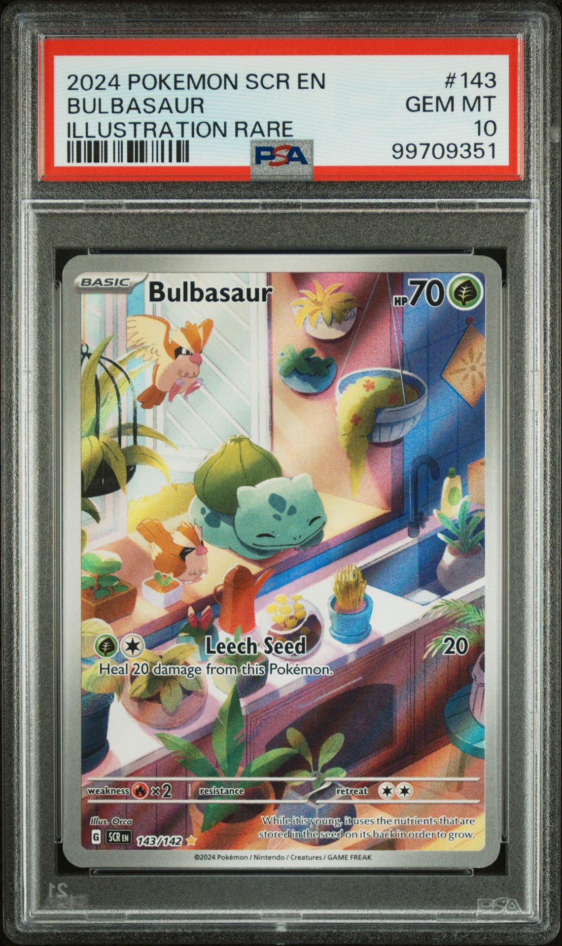 2024 Pokemon POKEMON SCR EN-STELLAR CROWN ILLUSTRATION RARE #143 Bulbasaur front