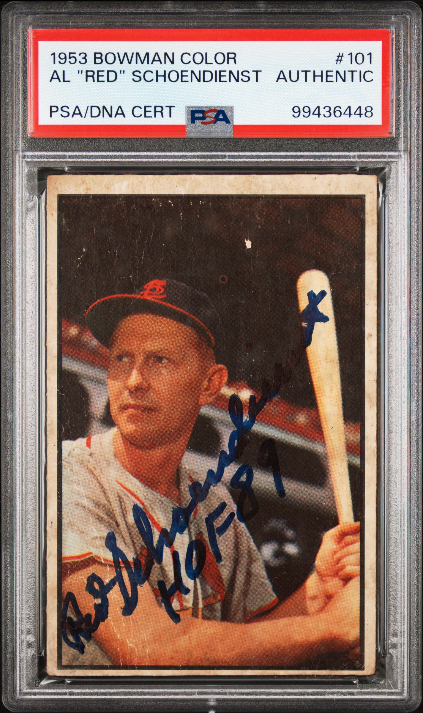 1953 Bowman Color Red Schoendienst #101 front