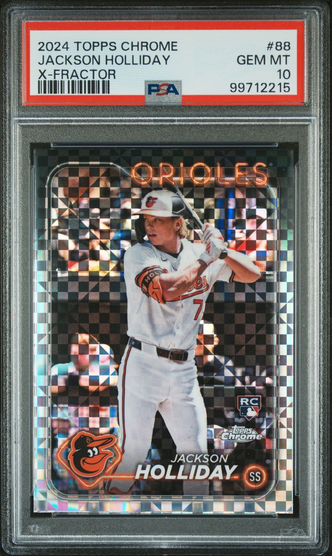 2024 Topps Chrome Jackson Holliday #88 (X-Fractor) Gem Mt 10 front