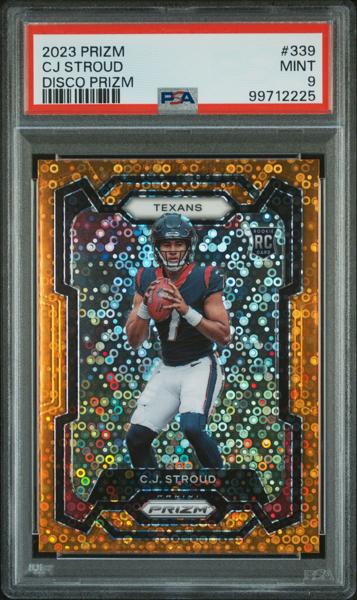 2023 Panini Prizm Cj Stroud #339 (Disco Prizm) Mint 9 front