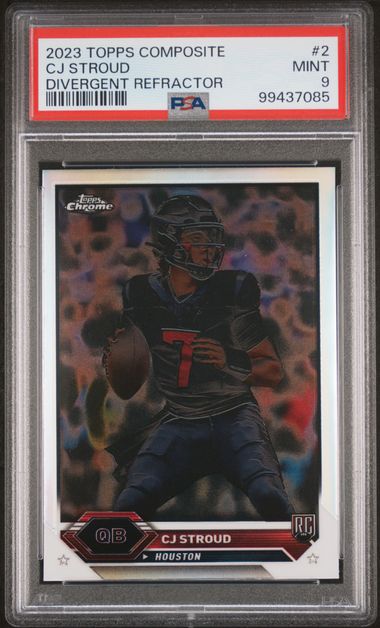 2023 Topps Composite Cj Stroud #2 (Divergent Refractor) Mint 9 front