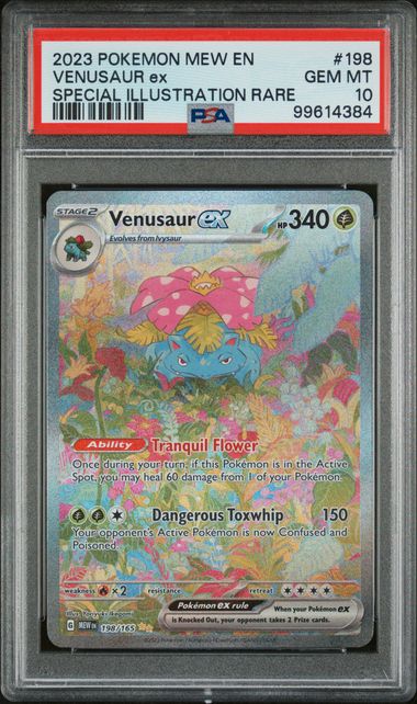 2023 Pokemon POKEMON MEW EN-151 Illustration Rare #198 Venusaur Ex front