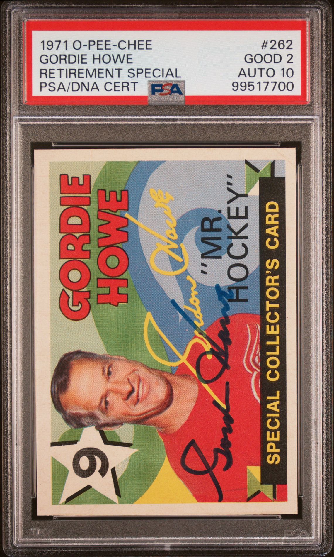 1971 O-Pee-Chee Gordie Howe #262 (Retirement Special) Good 2 front
