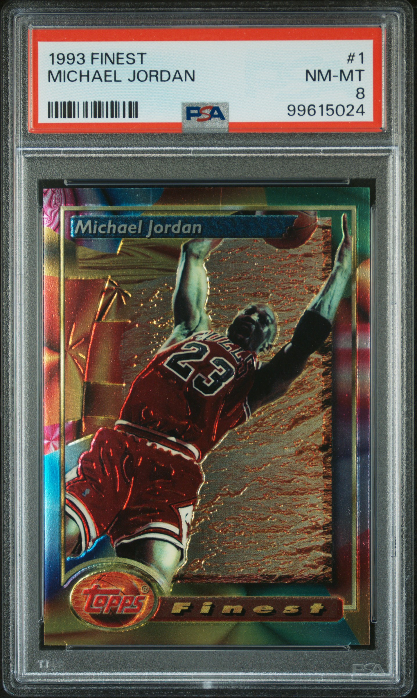 1993 Finest Michael Jordan #1 Nm-Mt 8 front