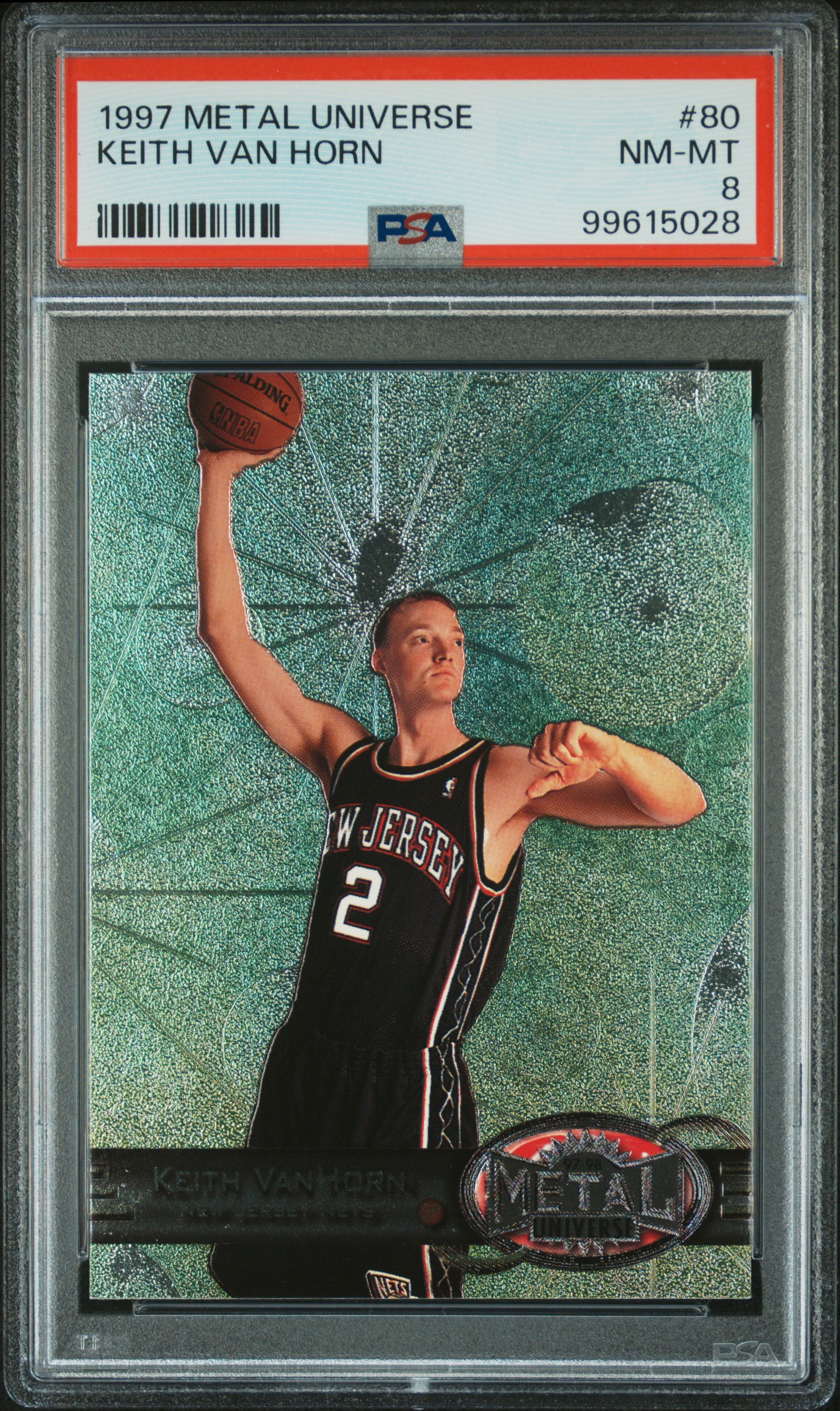1997 Metal Universe Keith Van Horn #80 Nm-Mt 8 front