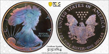 1992-S $1 Silver Eagle PR68DCAM