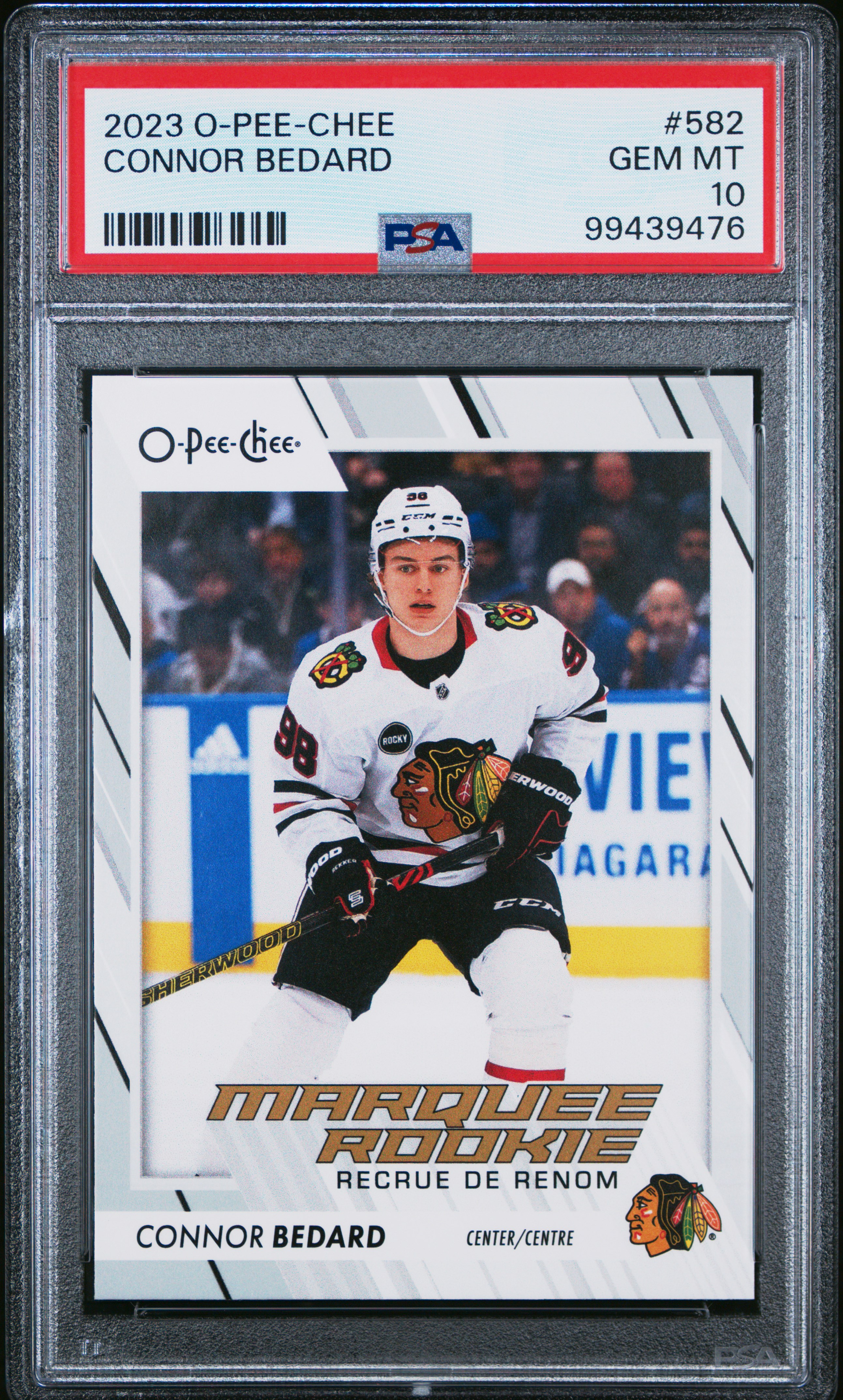 2023 Upper Deck O-Pee-Chee Connor Bedard #582 Gem Mt 10 front